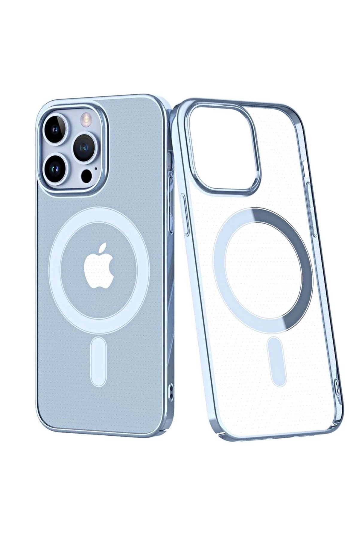 iPhone 14 Pro Max Kılıf Element Magneticsafe Sert Kapak - Sierra Blue-(5796)