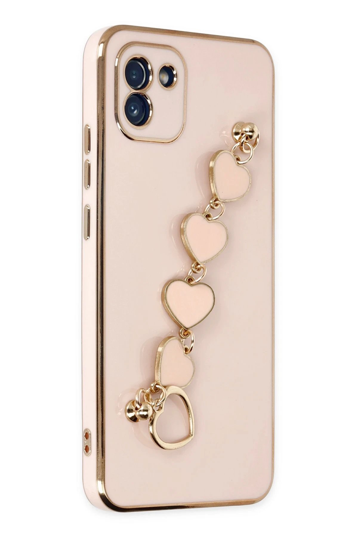 Samsung Galaxy A03 Kılıf Esila Silikon - Pudra-(5796)