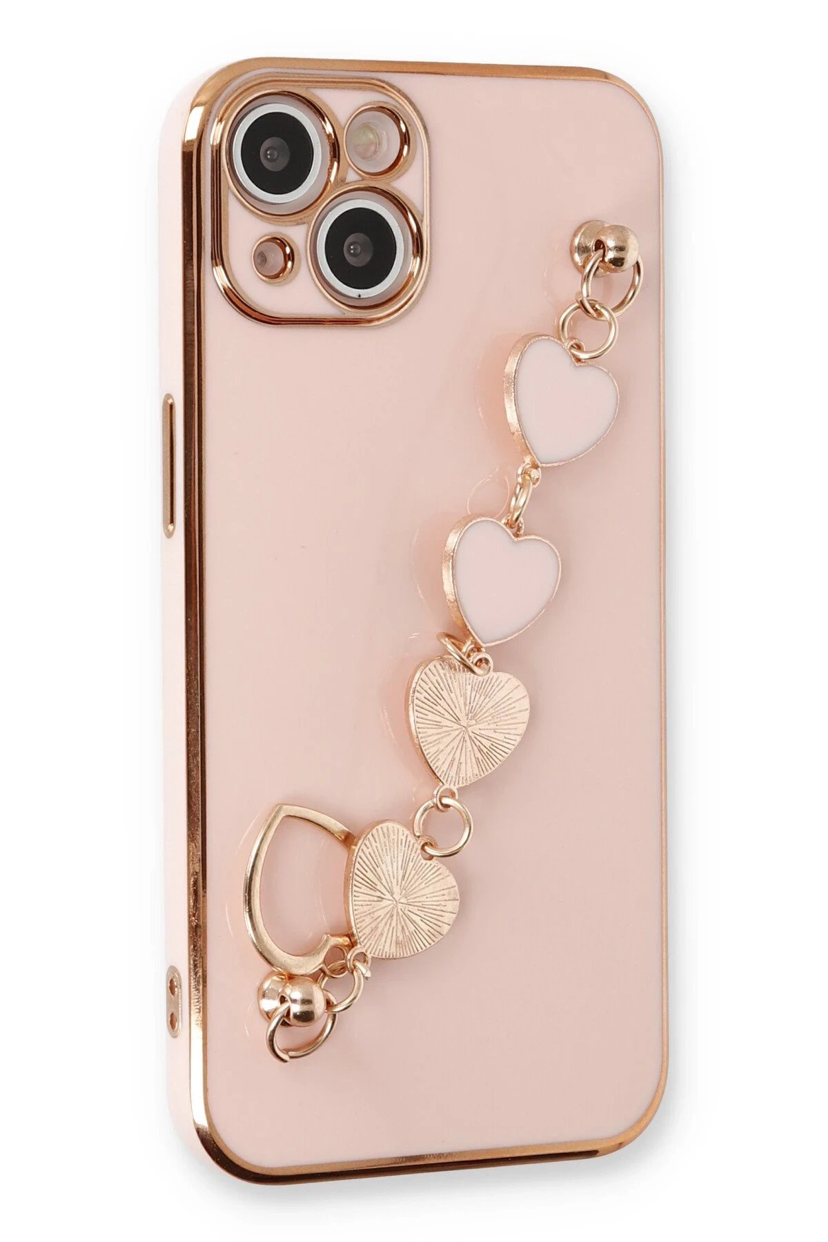 iPhone 14 Kılıf Esila Silikon - Pudra-(5796)