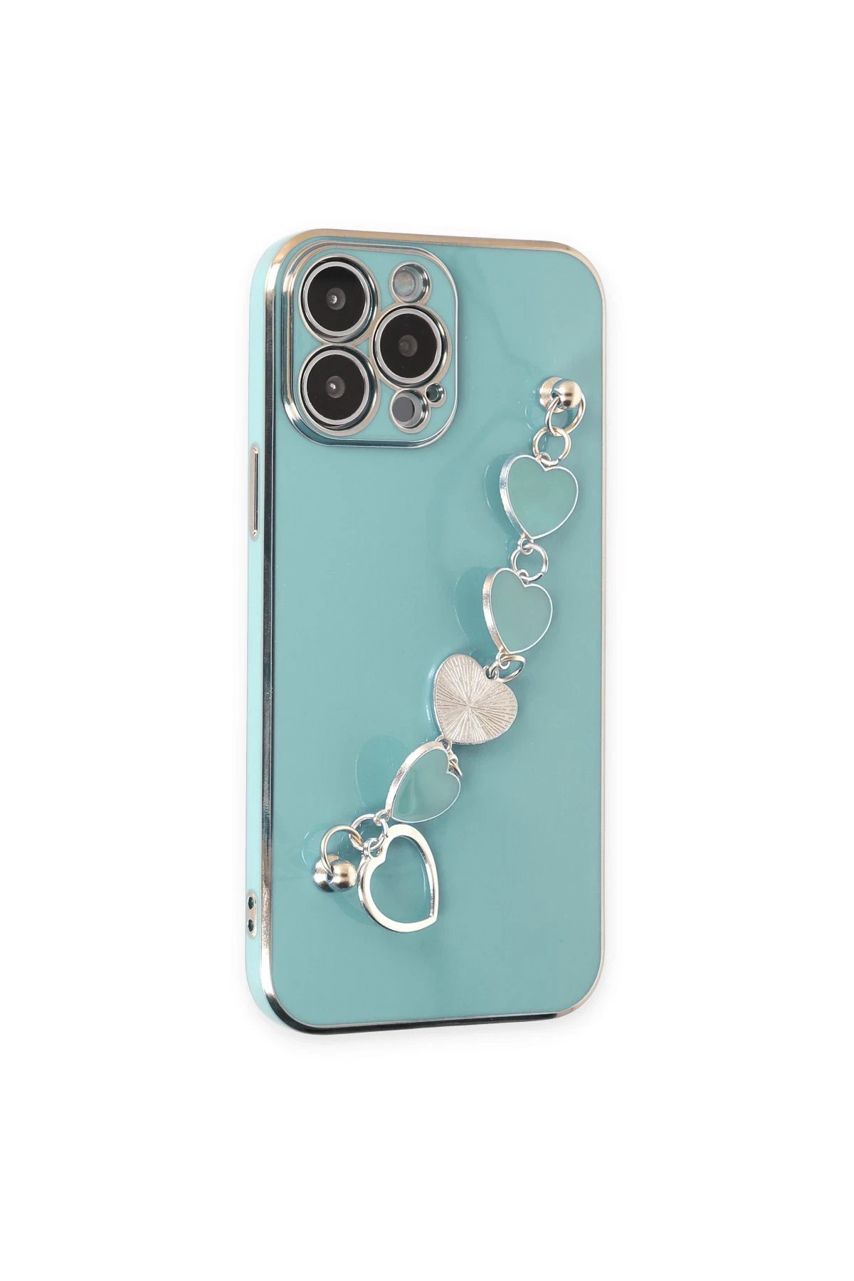 iPhone 14 Pro Kılıf Esila Silikon - Su Yeşili-(5796)