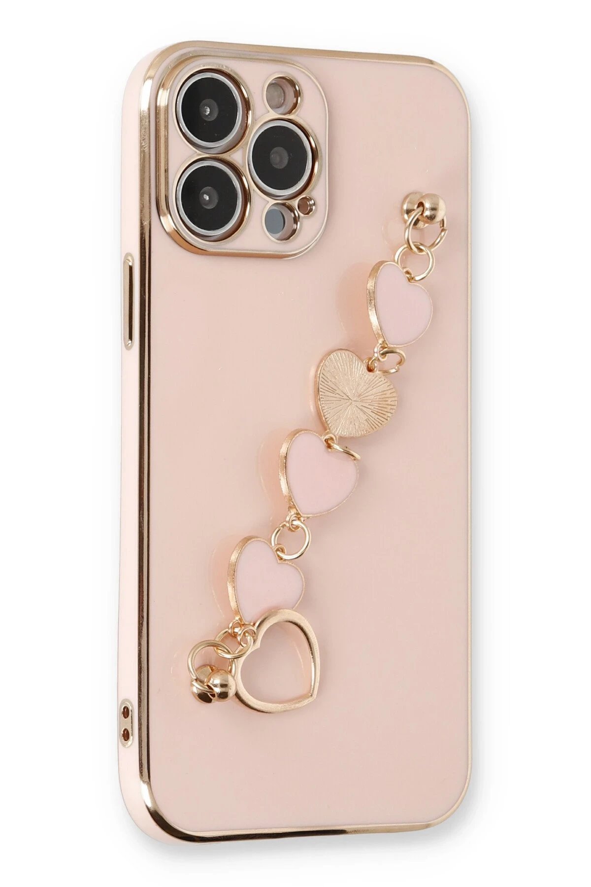 iPhone 14 Pro Max Kılıf Esila Silikon - Pudra-(5796)