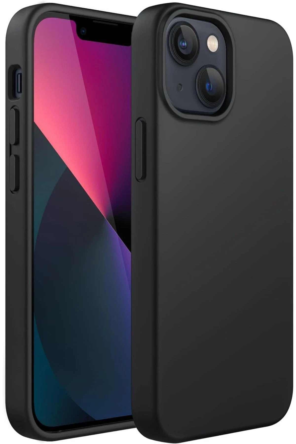 iPhone 14 Plus Kılıf First Silikon - Siyah-(5796)
