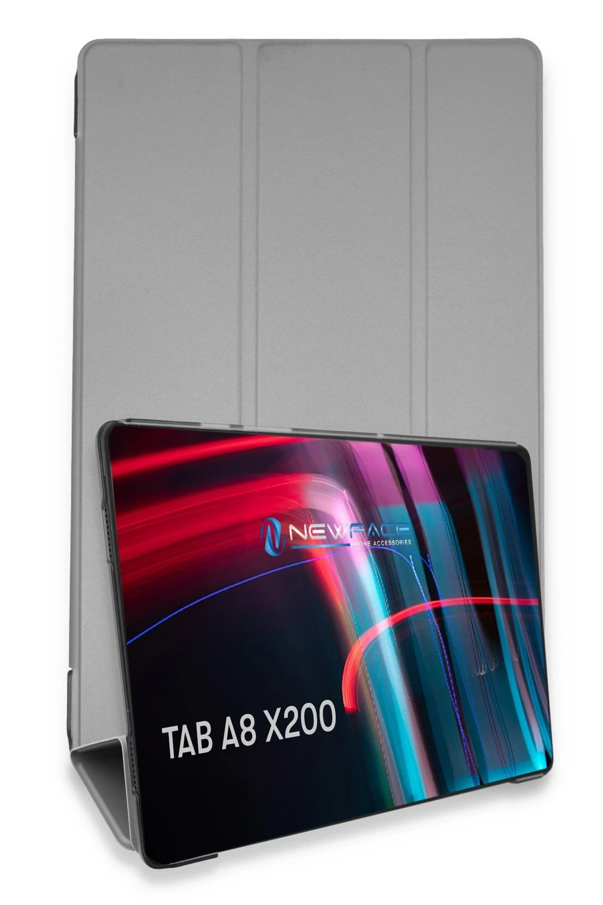 Samsung Galaxy X200 Tab A8 10.5 Kılıf Tablet Smart Kılıf - Gri-(5796)