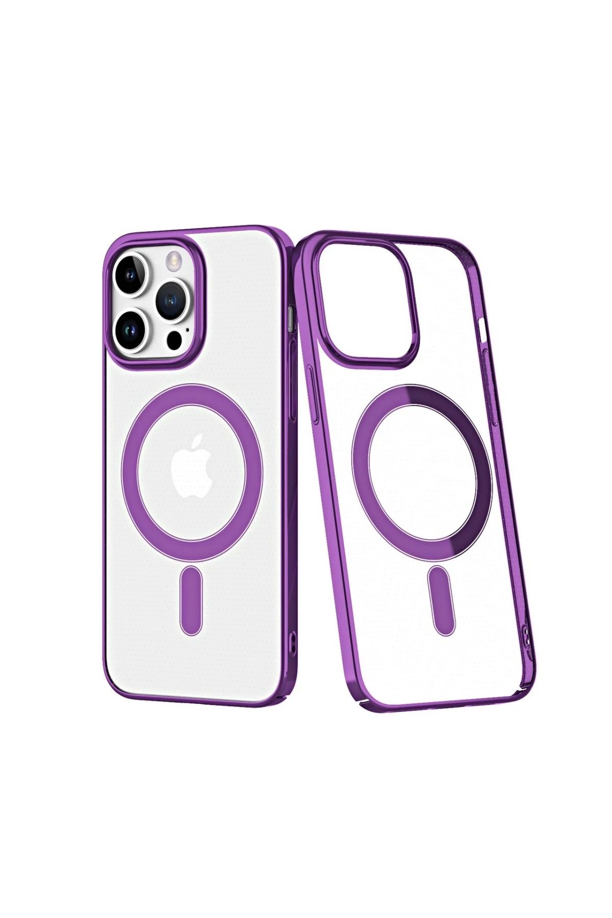 iPhone 14 Pro Kılıf Element Magneticsafe Sert Kapak - Mor-(5796)