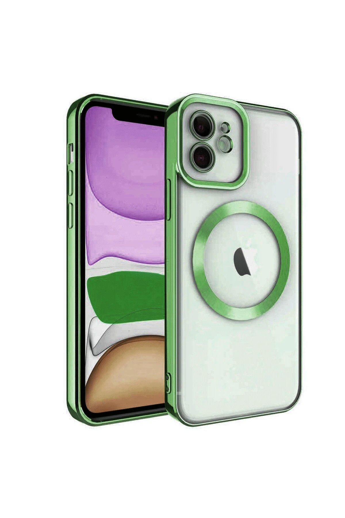 iPhone 11 Kılıf Kross Magneticsafe Kapak - Koyu Yeşil-(5796)