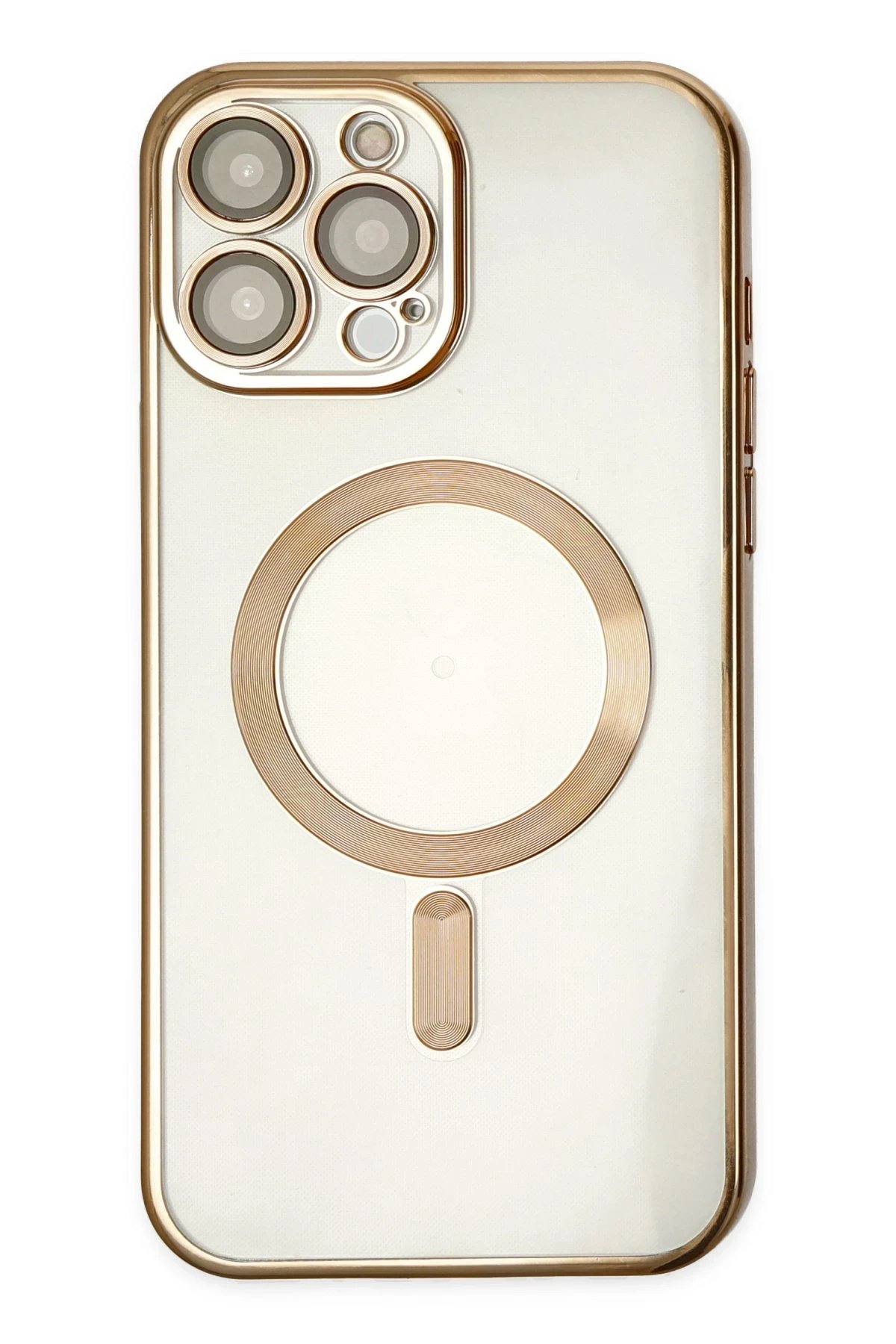 iPhone 13 Pro Max Kılıf Kross Magneticsafe Kapak - Gold-(5796)