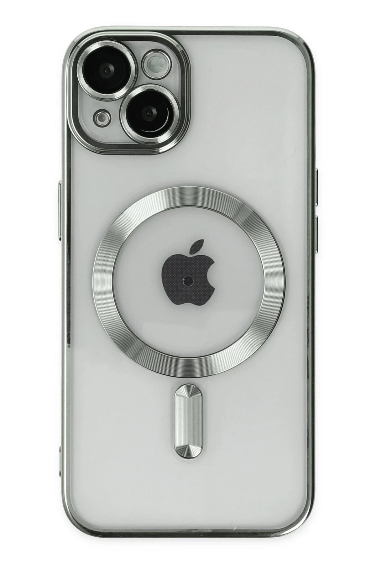iPhone 14 Kılıf Kross Magneticsafe Kapak - Gümüş-(5796)