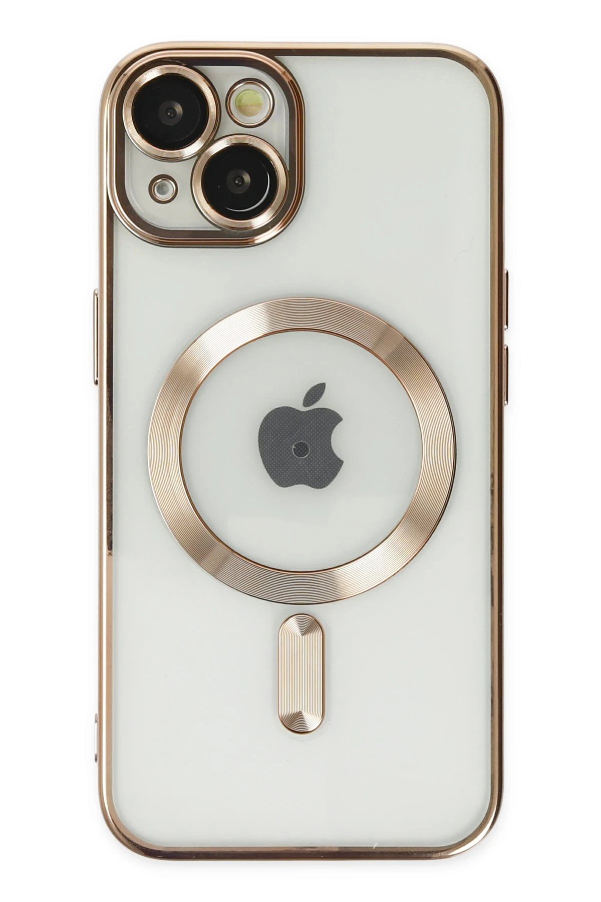 iPhone 14 Kılıf Kross Magneticsafe Kapak - Gold-(5796)