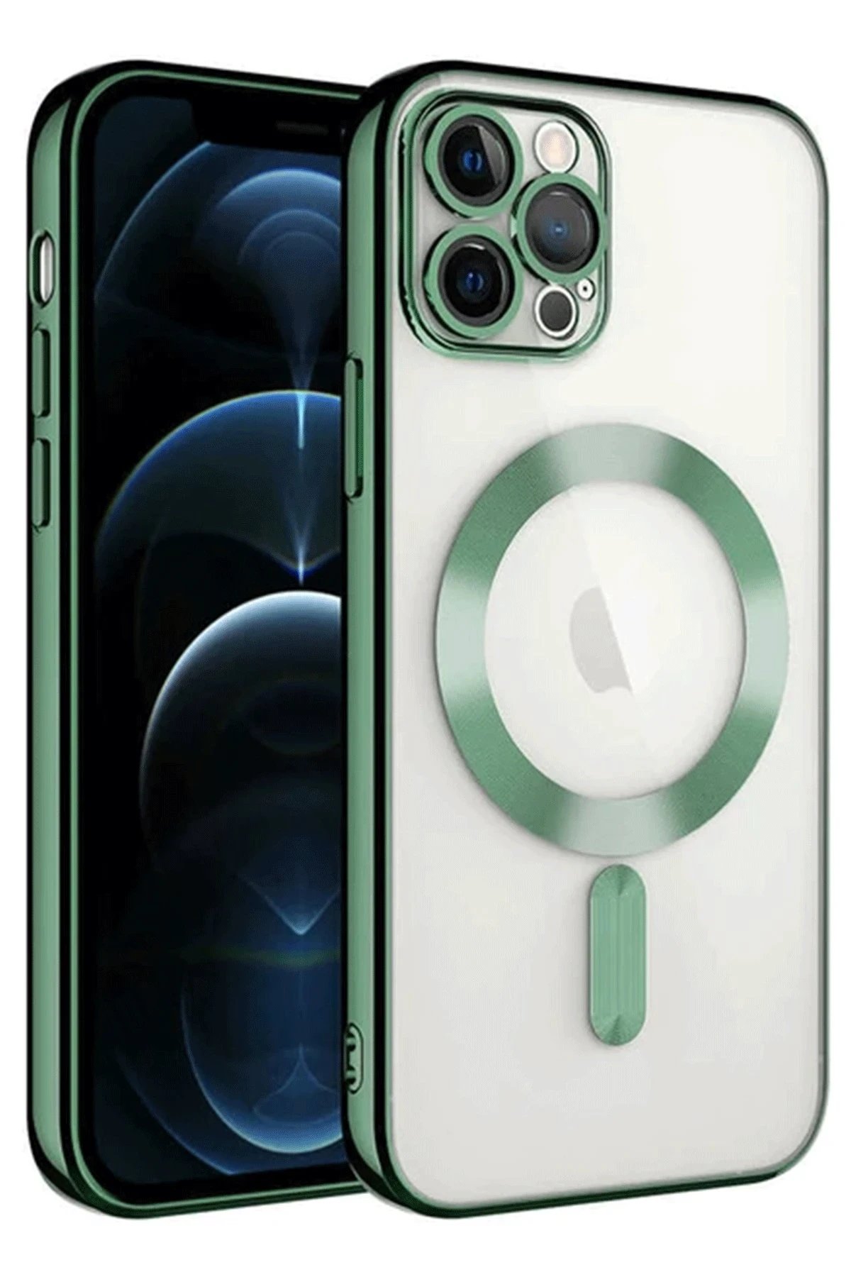 iPhone 14 Pro Max Kılıf Kross Magneticsafe Kapak - Koyu Yeşil-(5796)
