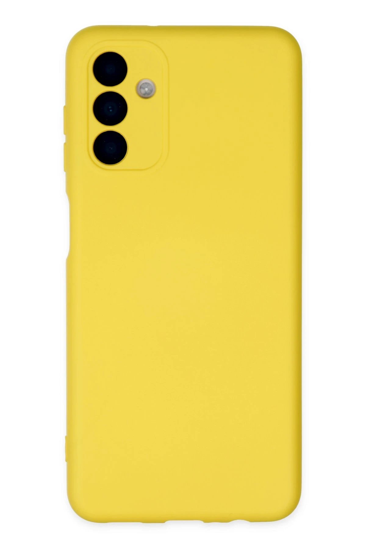 Samsung Galaxy A04S Kılıf Nano içi Kadife Silikon - Sarı-(5796)