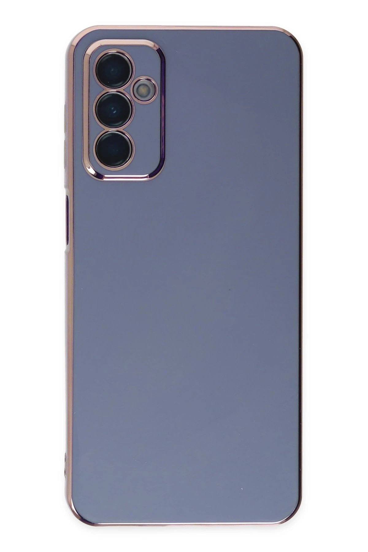 Samsung Galaxy A04S Kılıf Volet Silikon - Mavi-(5796)