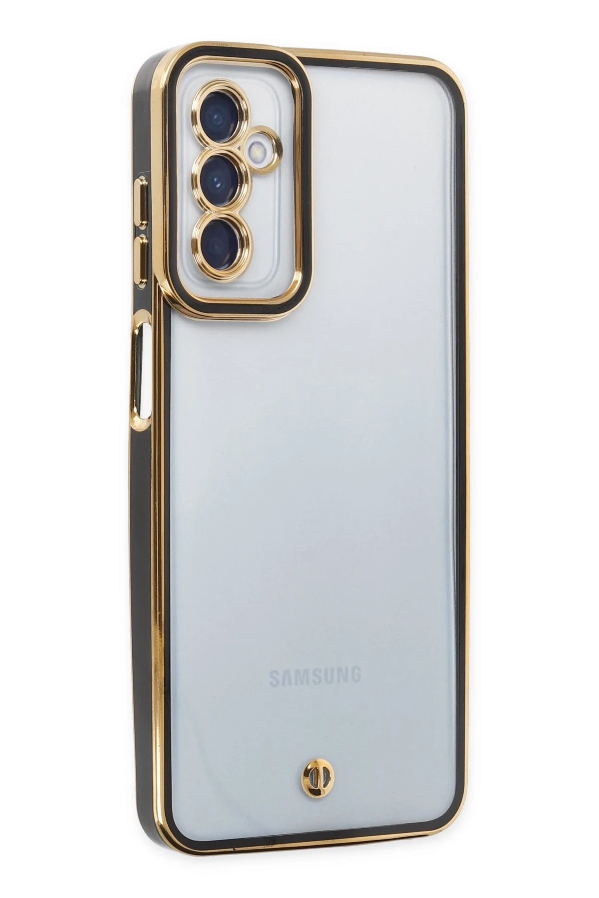 Samsung Galaxy A04S Kılıf Liva Lens Silikon - Siyah-(5796)