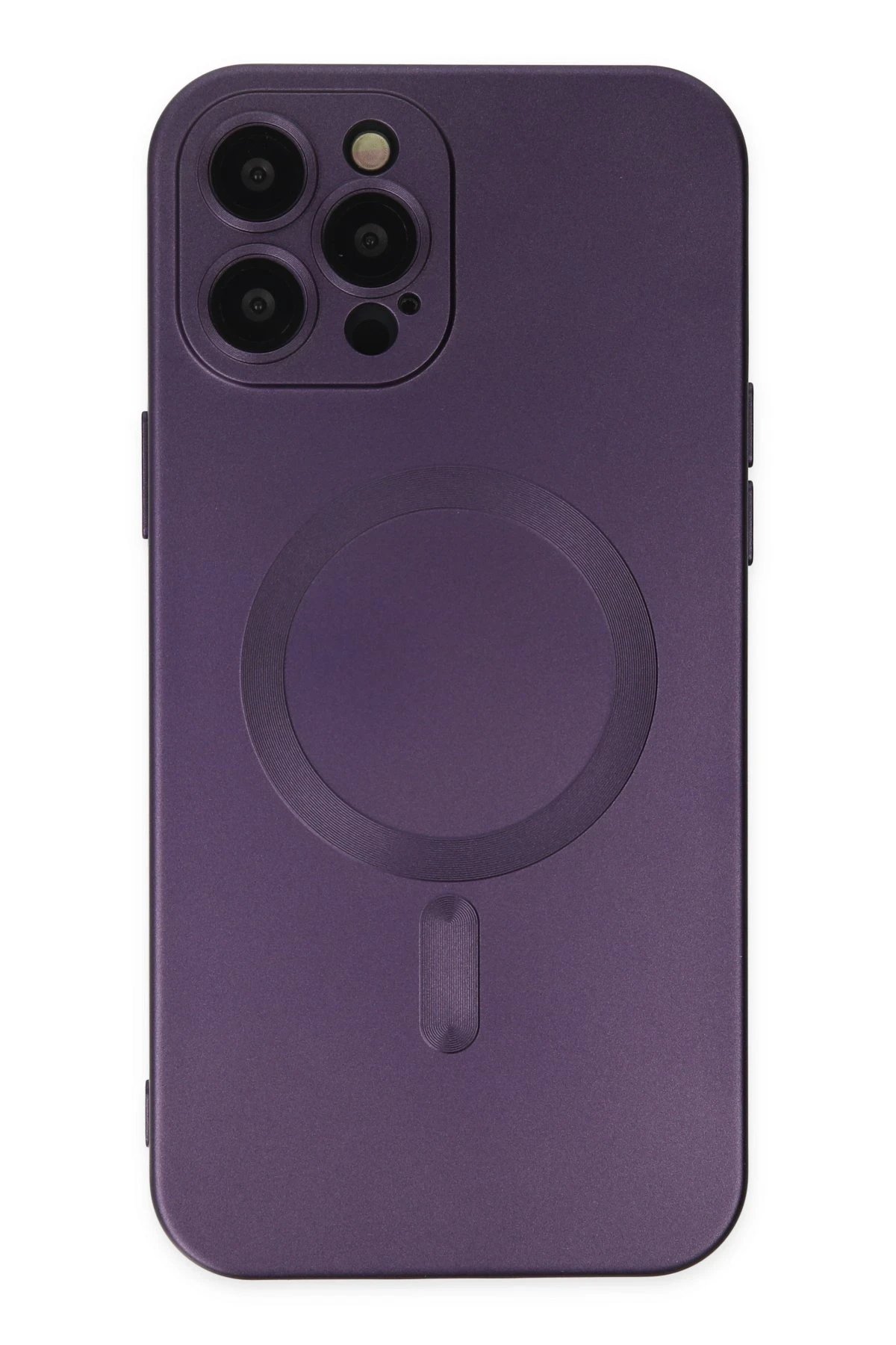 iPhone 12 Pro Max Kılıf Moshi Lens Magneticsafe Silikon - Mor-(5796)