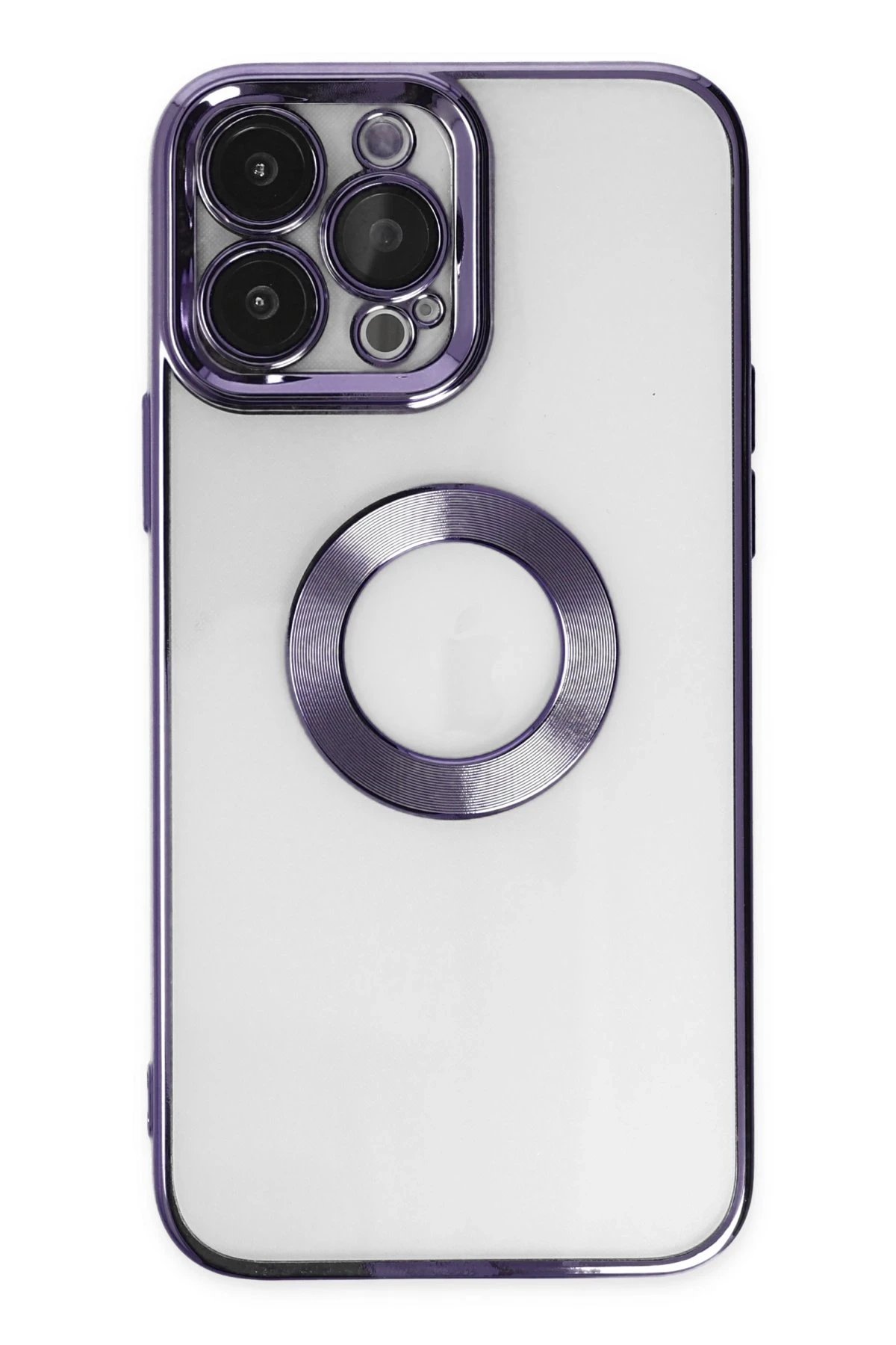 iPhone 14 Pro Max Kılıf Slot Silikon - Mor-(5796)