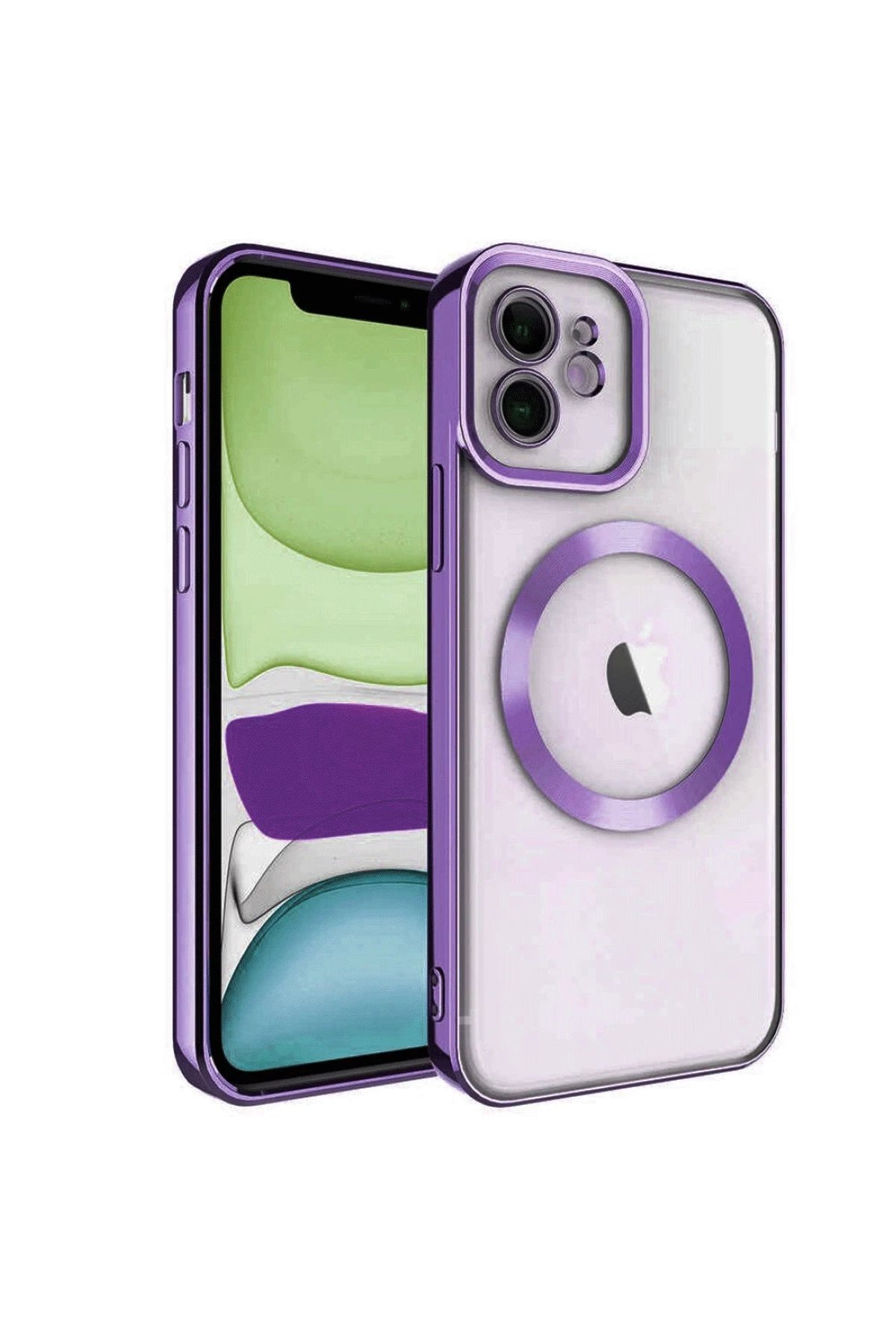 iPhone 11 Kılıf Kross Magneticsafe Kapak - Mor-(5796)