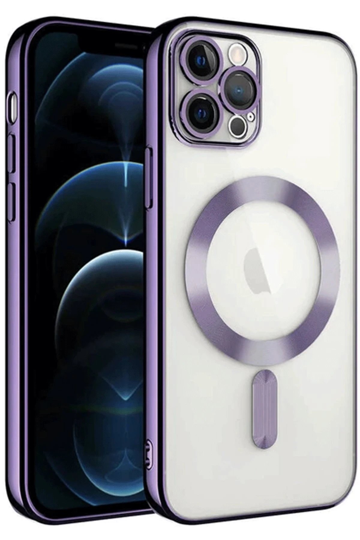 iPhone 14 Pro Max Kılıf Kross Magneticsafe Kapak - Mor-(5796)