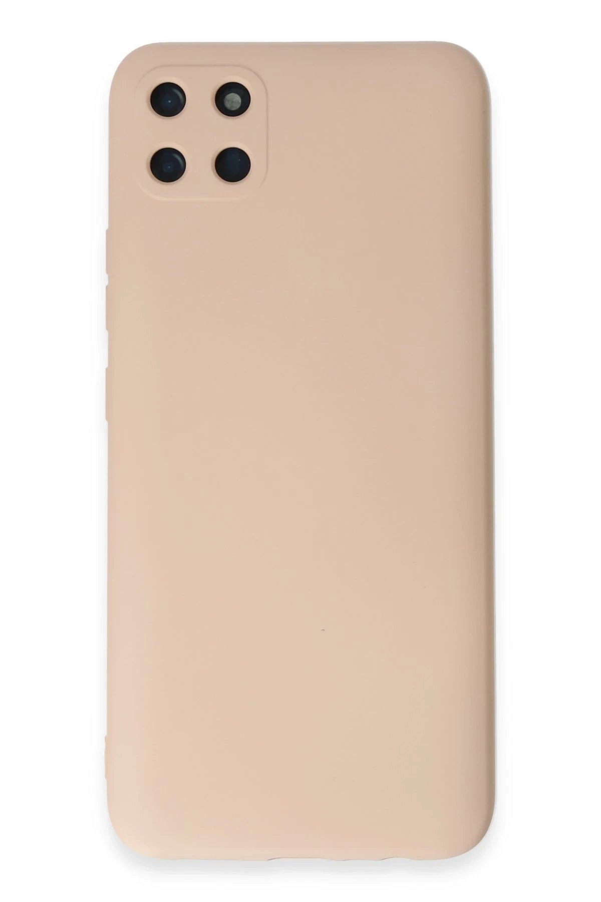 Realme C11 Kılıf Nano içi Kadife Silikon - Pudra-(5796)