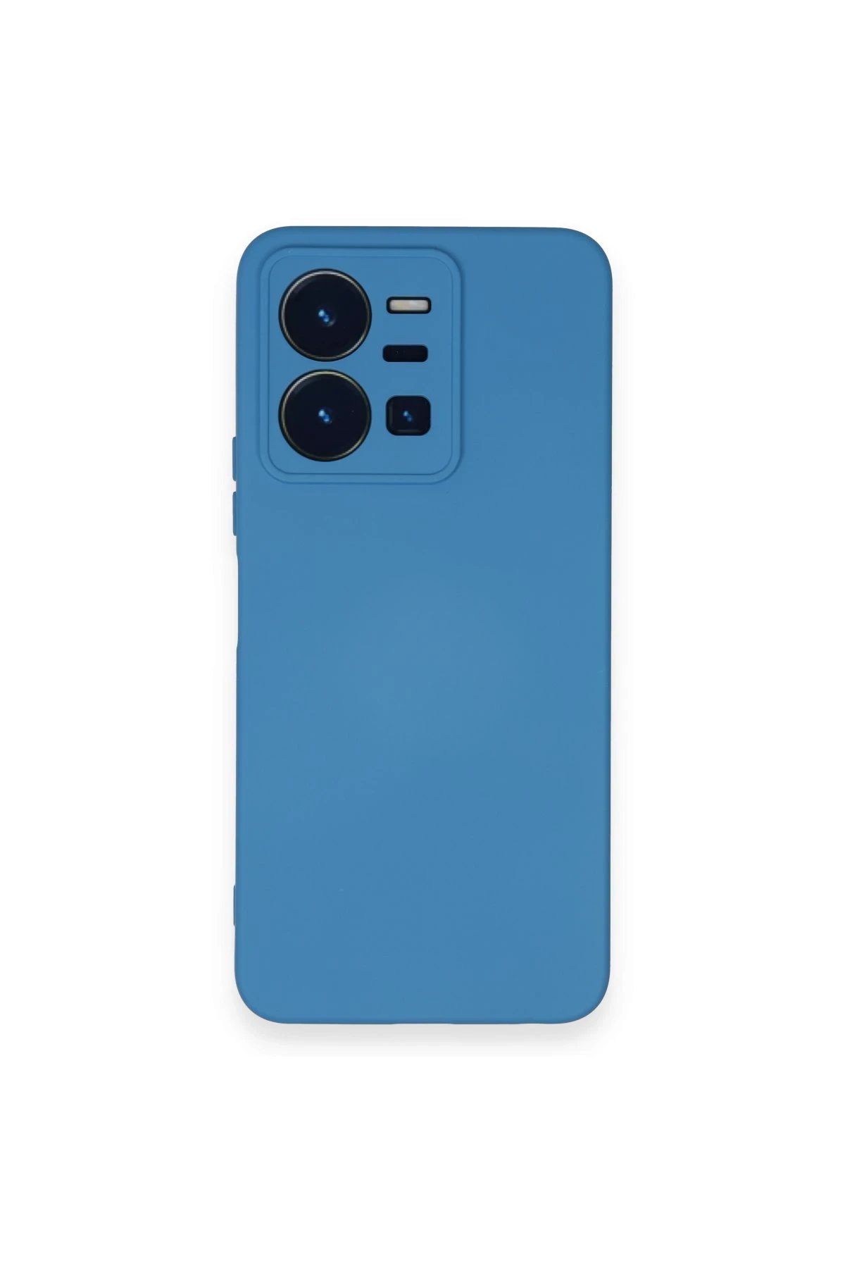 Vivo Y35 Kılıf Nano içi Kadife Silikon - Mavi-(5796)