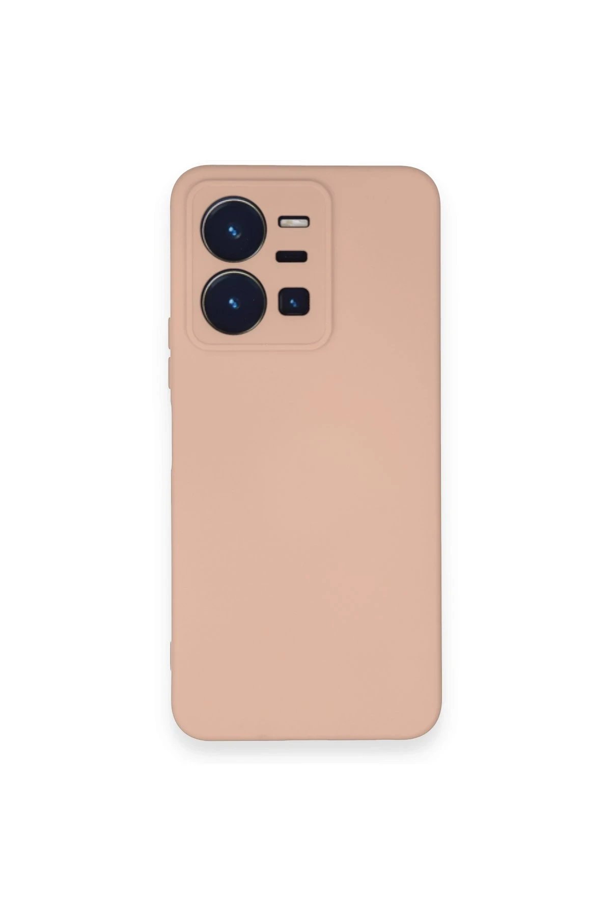 Vivo Y35 Kılıf Nano içi Kadife Silikon - Pudra-(5796)