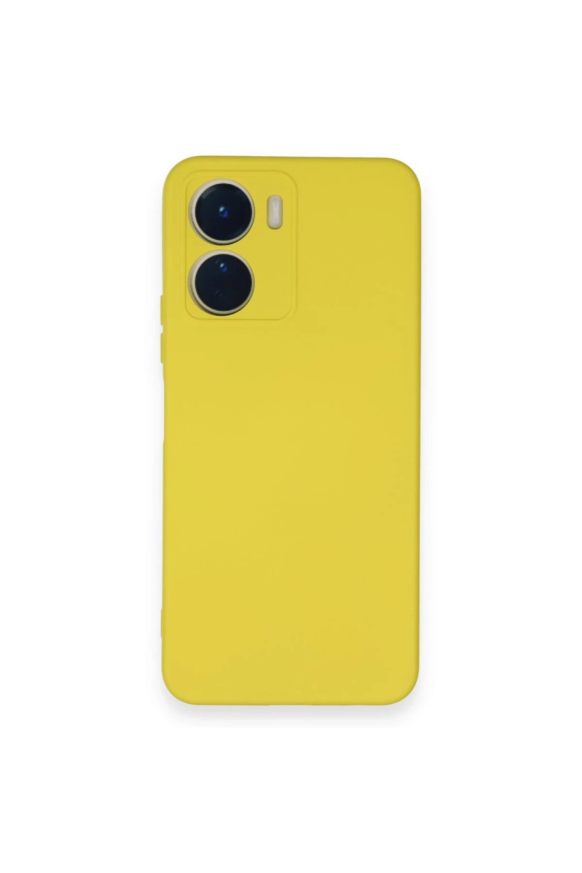 Vivo Y16 Kılıf Nano içi Kadife Silikon - Sarı-(5796)