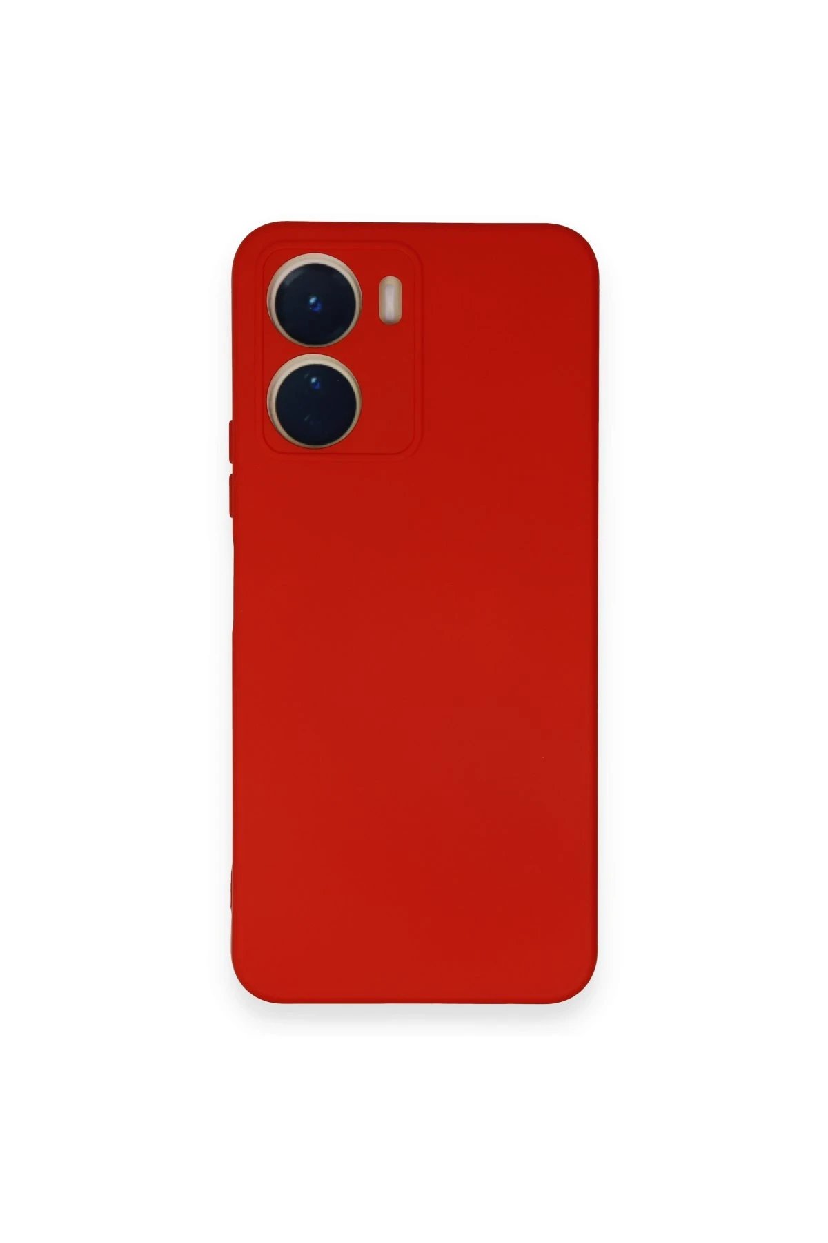 Vivo Y16 Kılıf Nano içi Kadife Silikon - Kırmızı-(5796)