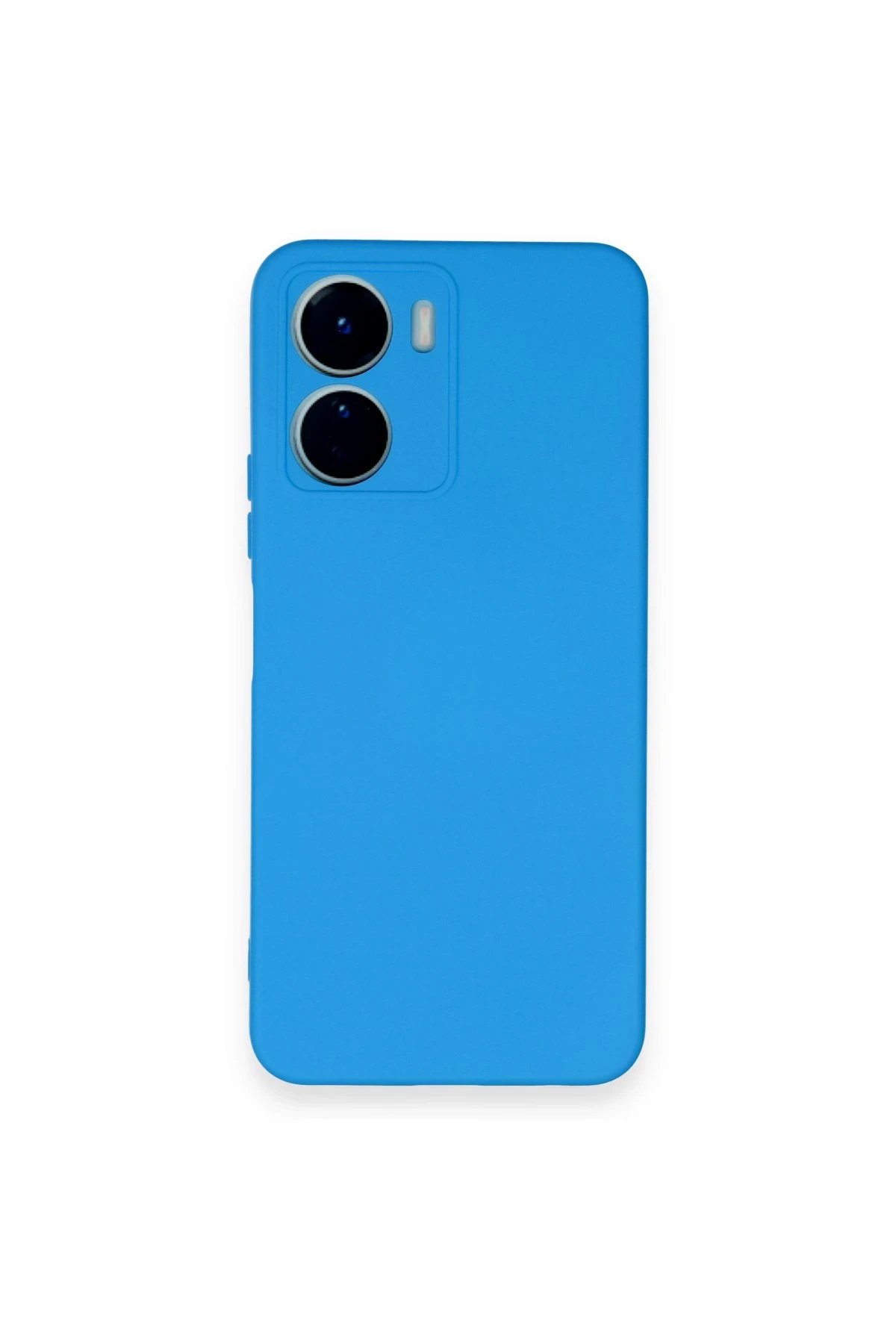 Vivo Y16 Kılıf Nano içi Kadife Silikon - Mavi-(5796)