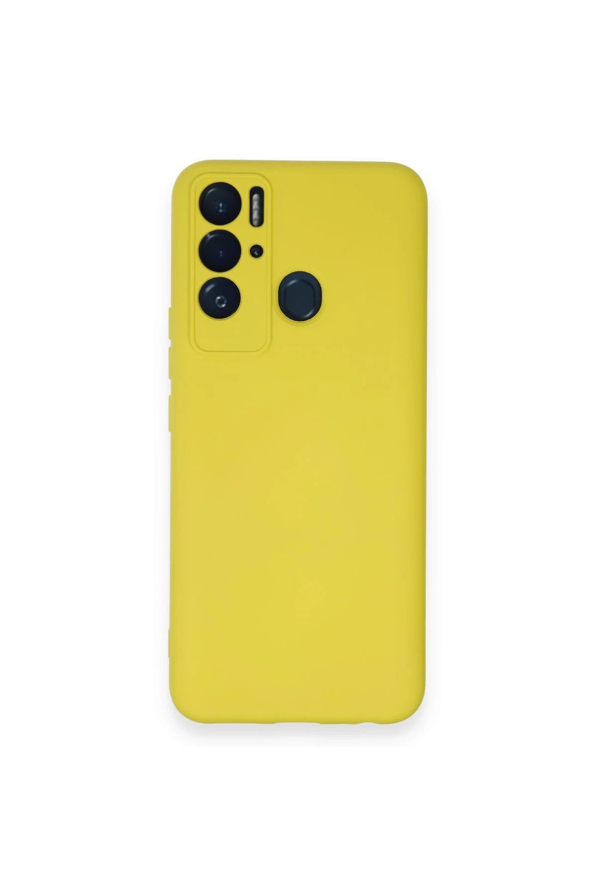 Tecno Pova Neo Kılıf Nano içi Kadife Silikon - Sarı-(5796)