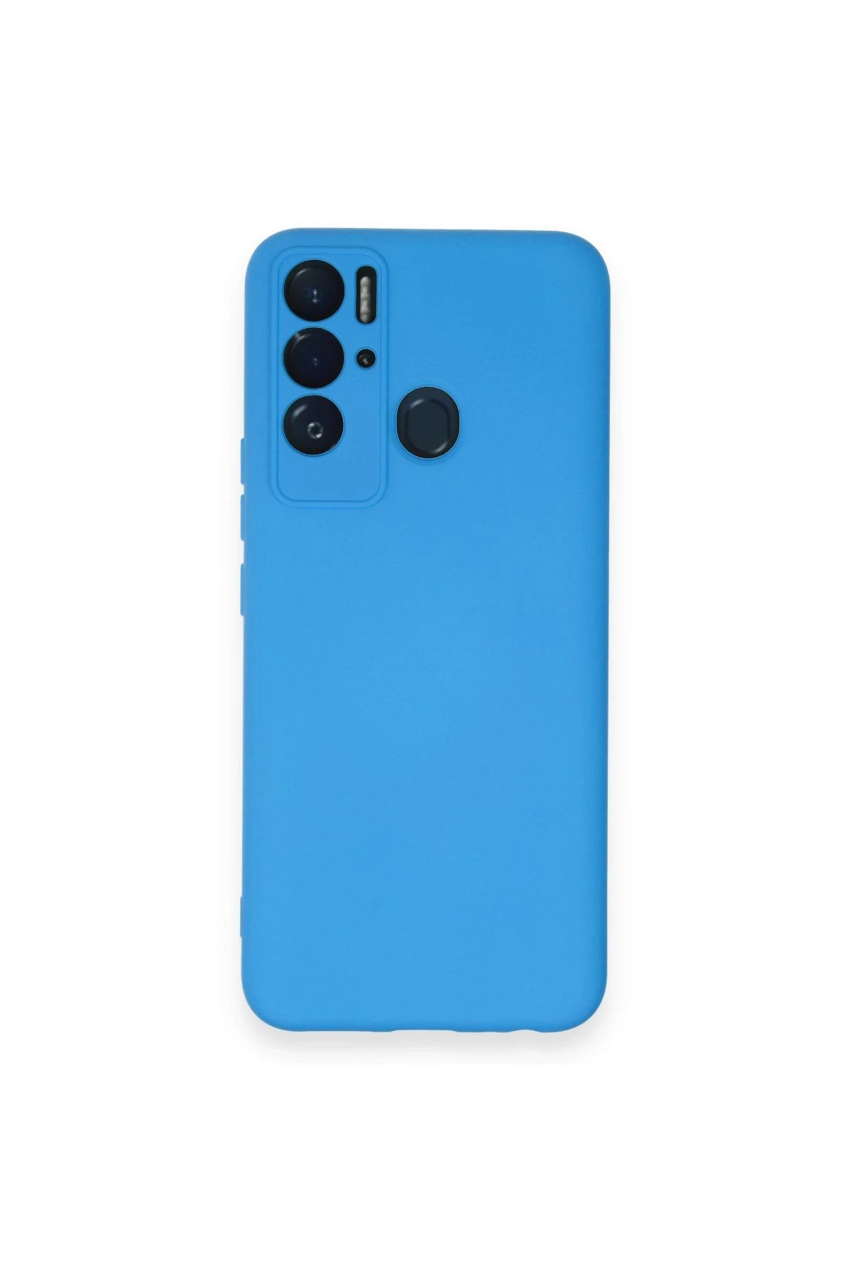 Tecno Pova Neo Kılıf Nano içi Kadife Silikon - Mavi-(5796)
