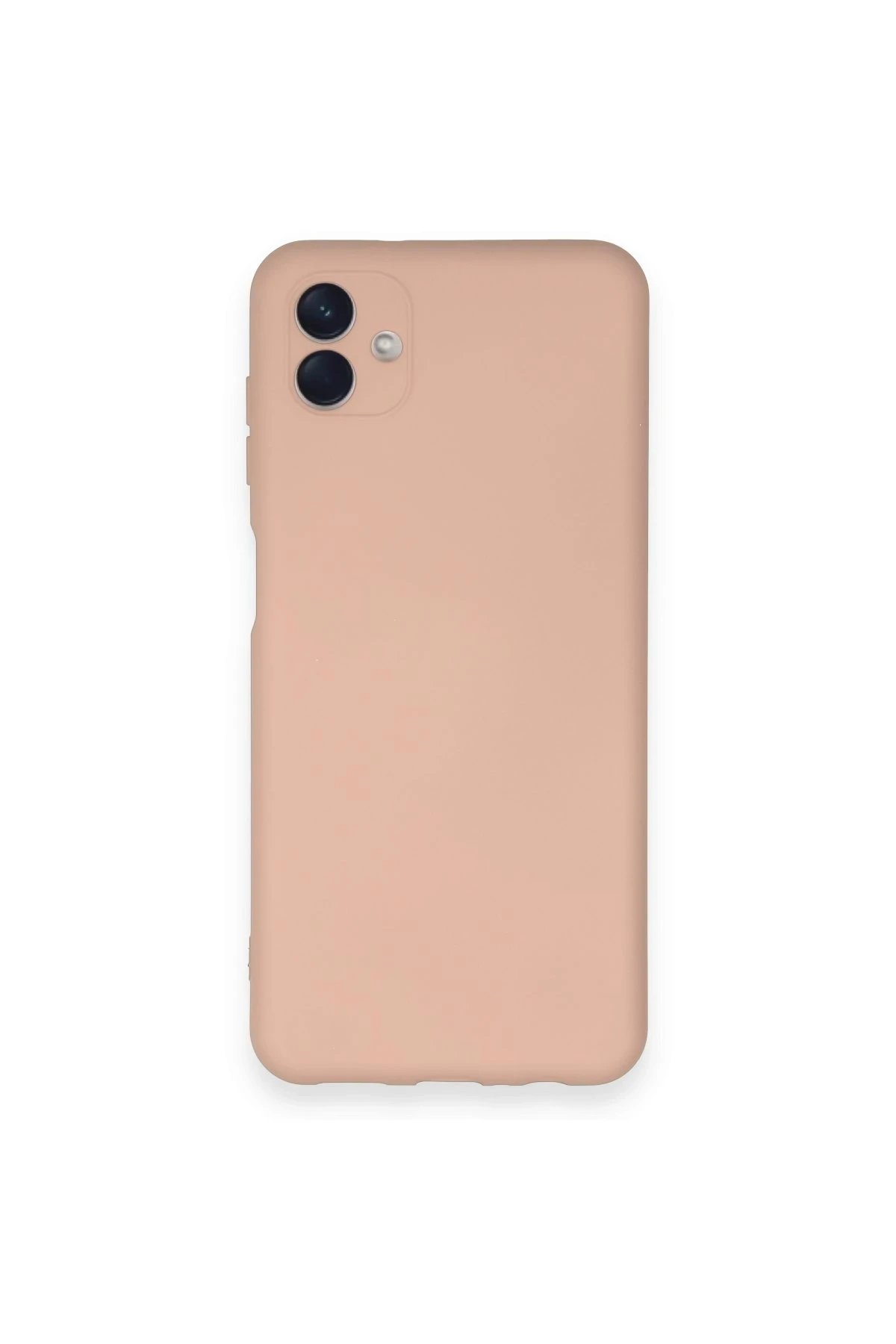 Samsung Galaxy A04 Kılıf Nano içi Kadife Silikon - Pudra-(5796)