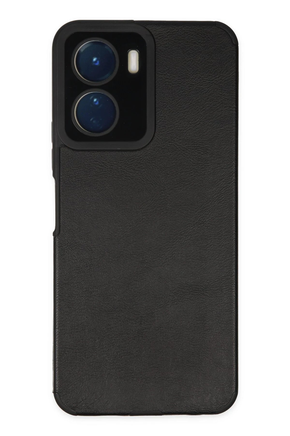 Vivo Y16 Kılıf Loop Deri Silikon - Siyah-(5796)