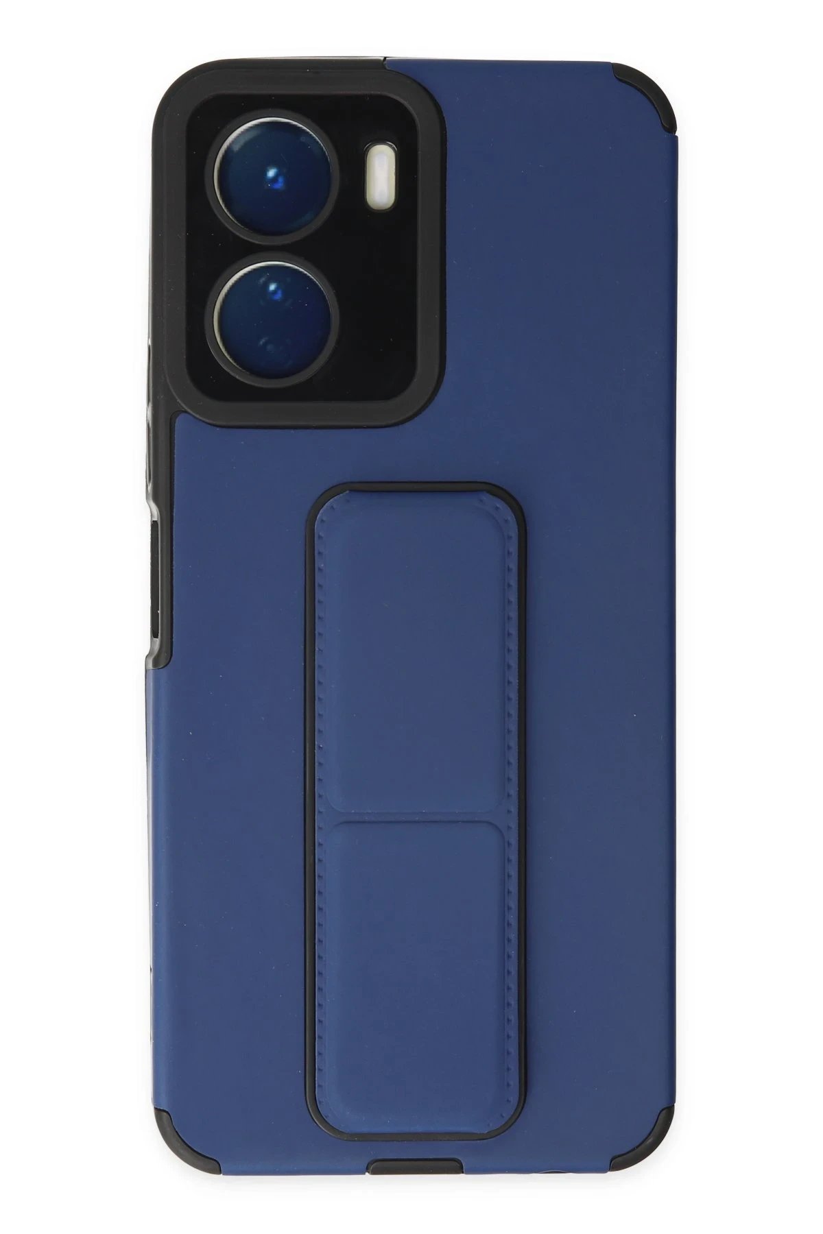 Vivo Y16 Kılıf Mega Standlı Silikon - Mavi-(5796)