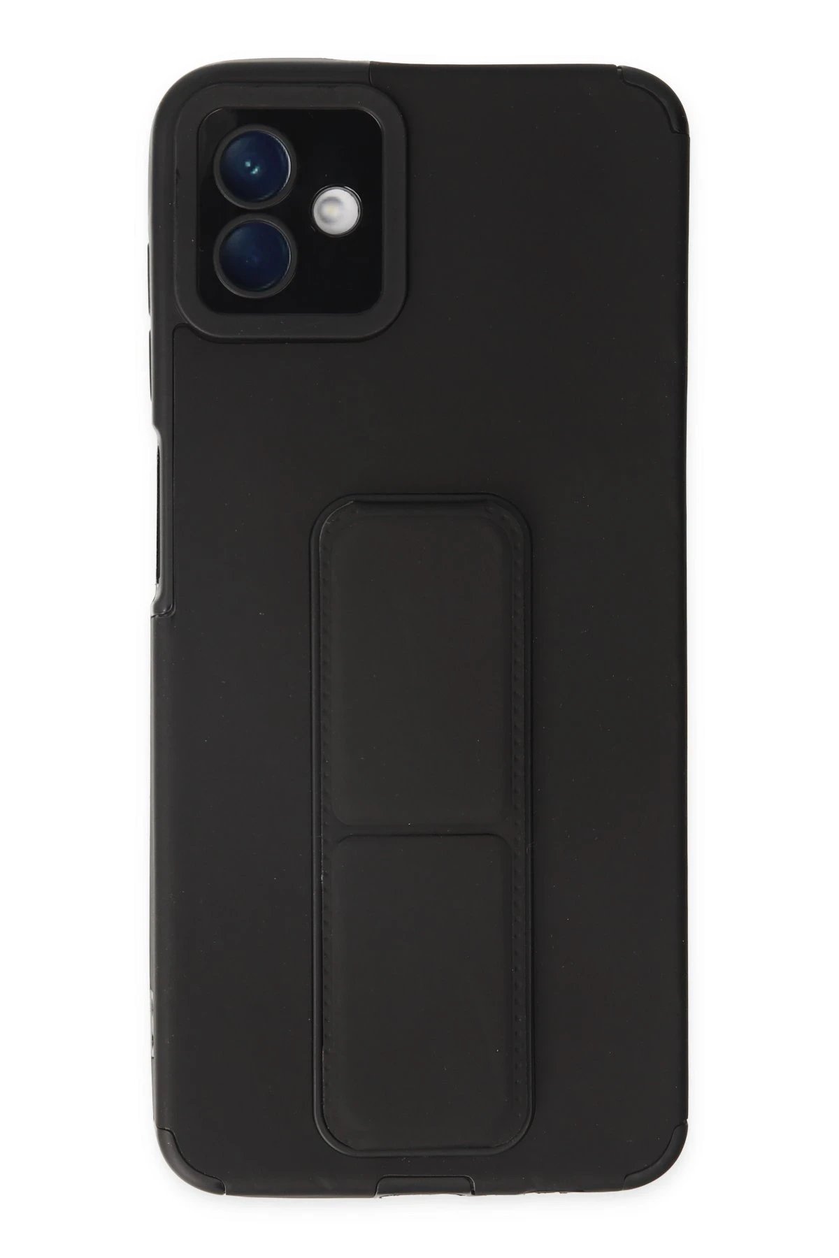 Samsung Galaxy A04 Kılıf Mega Standlı Silikon - Siyah-(5796)