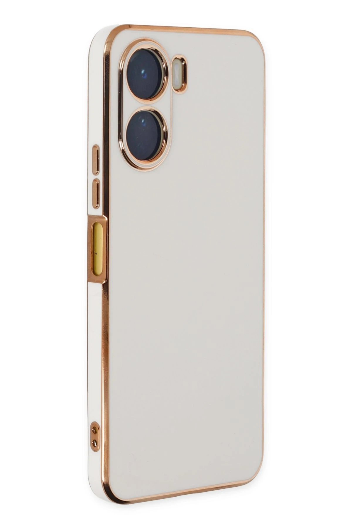 Vivo Y16 Kılıf Volet Silikon - Beyaz-(5796)
