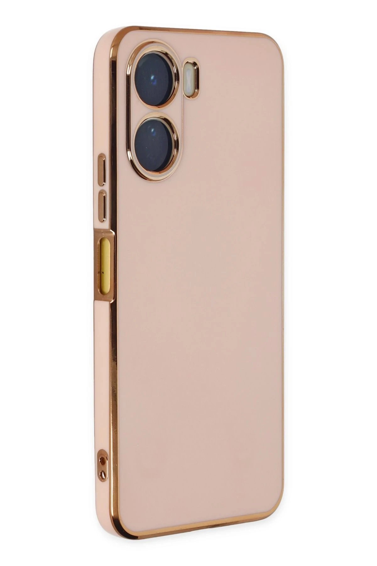 Vivo Y16 Kılıf Volet Silikon - Pembe-(5796)