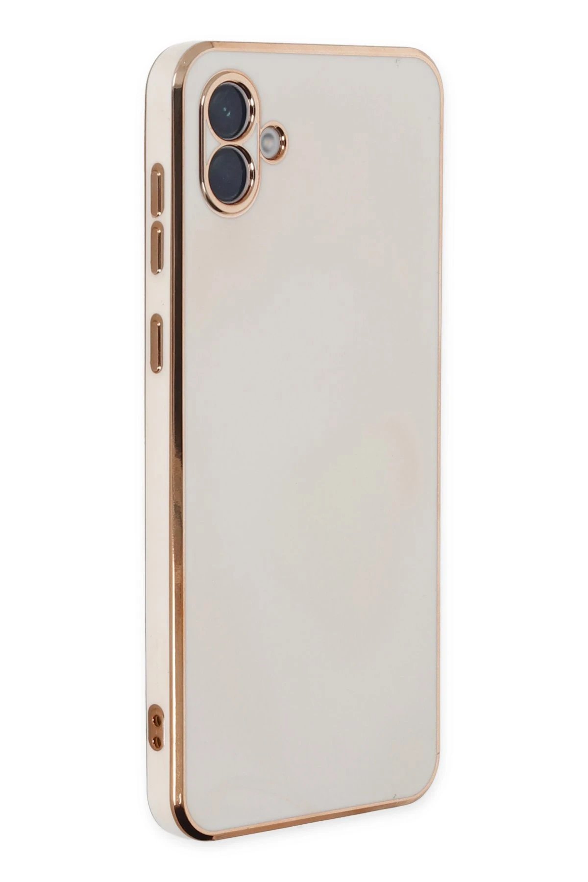 Samsung Galaxy A04 Kılıf Volet Silikon - Beyaz-(5796)