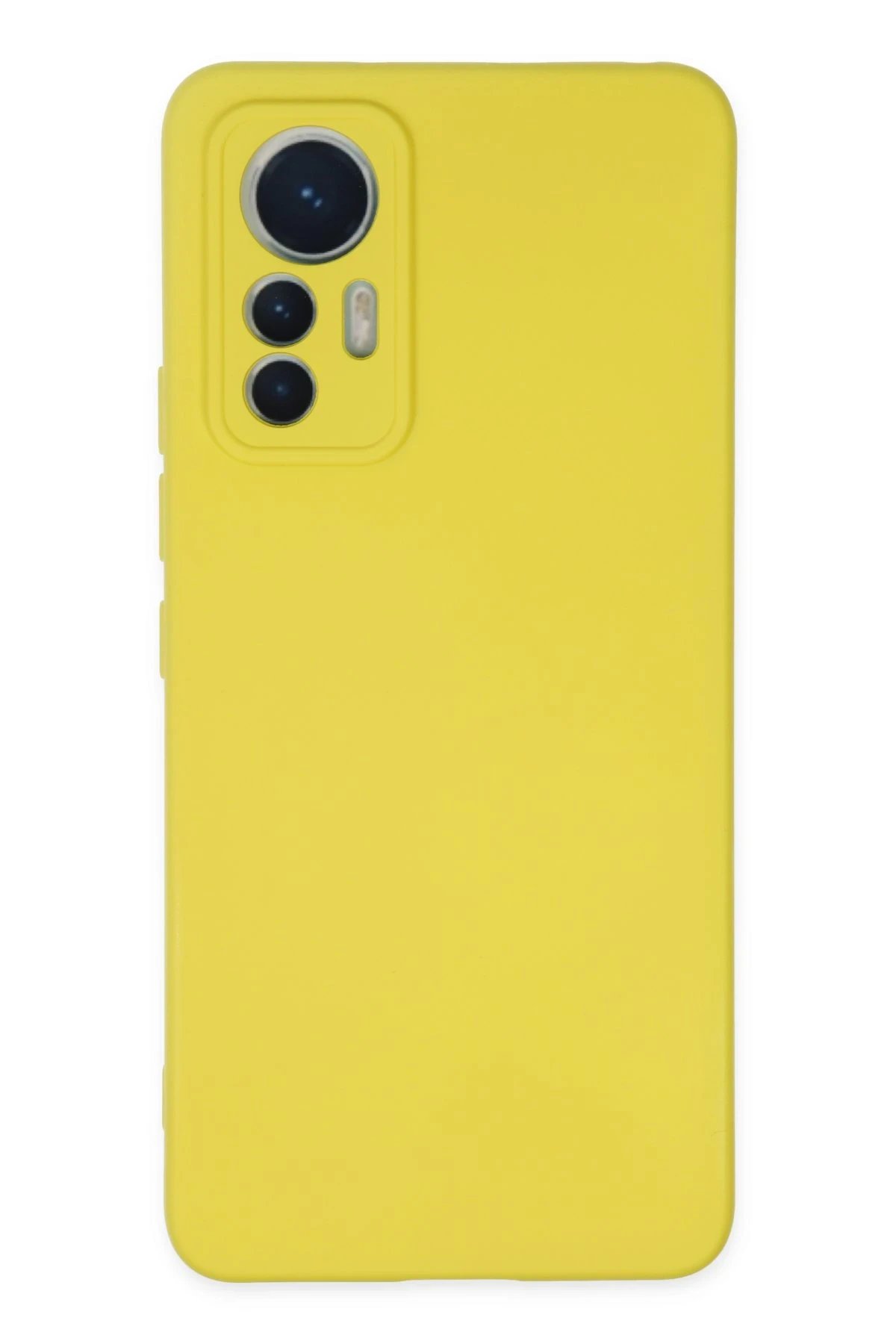 Xiaomi Mi 12 Lite Kılıf Nano içi Kadife Silikon - Sarı-(5796)