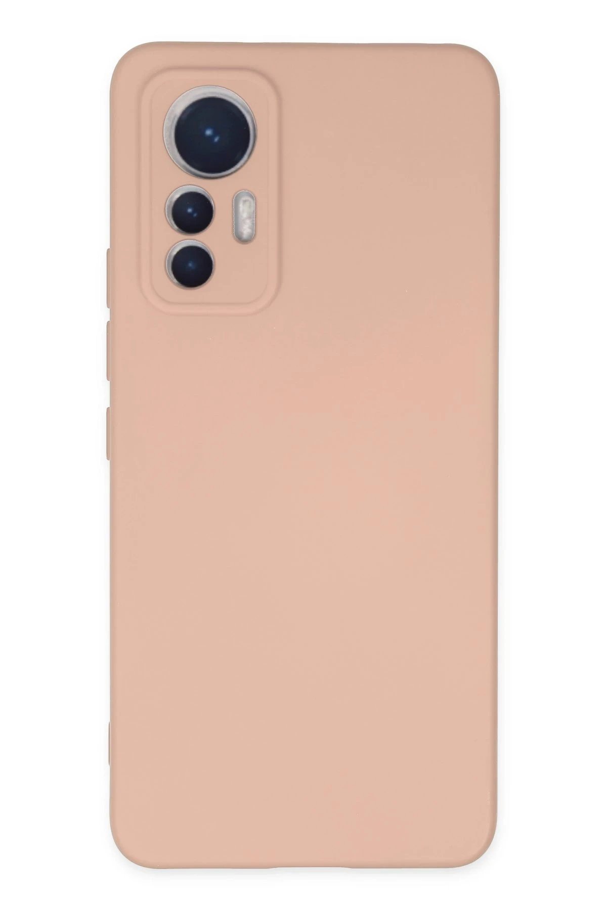 Xiaomi Mi 12 Lite Kılıf Nano içi Kadife Silikon - Pudra-(5796)