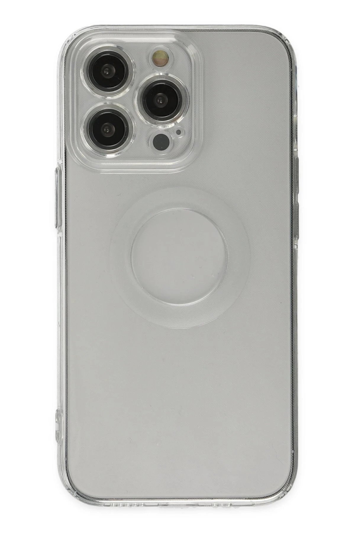 iPhone 14 Pro Kılıf Santa Lens Silikon - Şeffaf-(5796)
