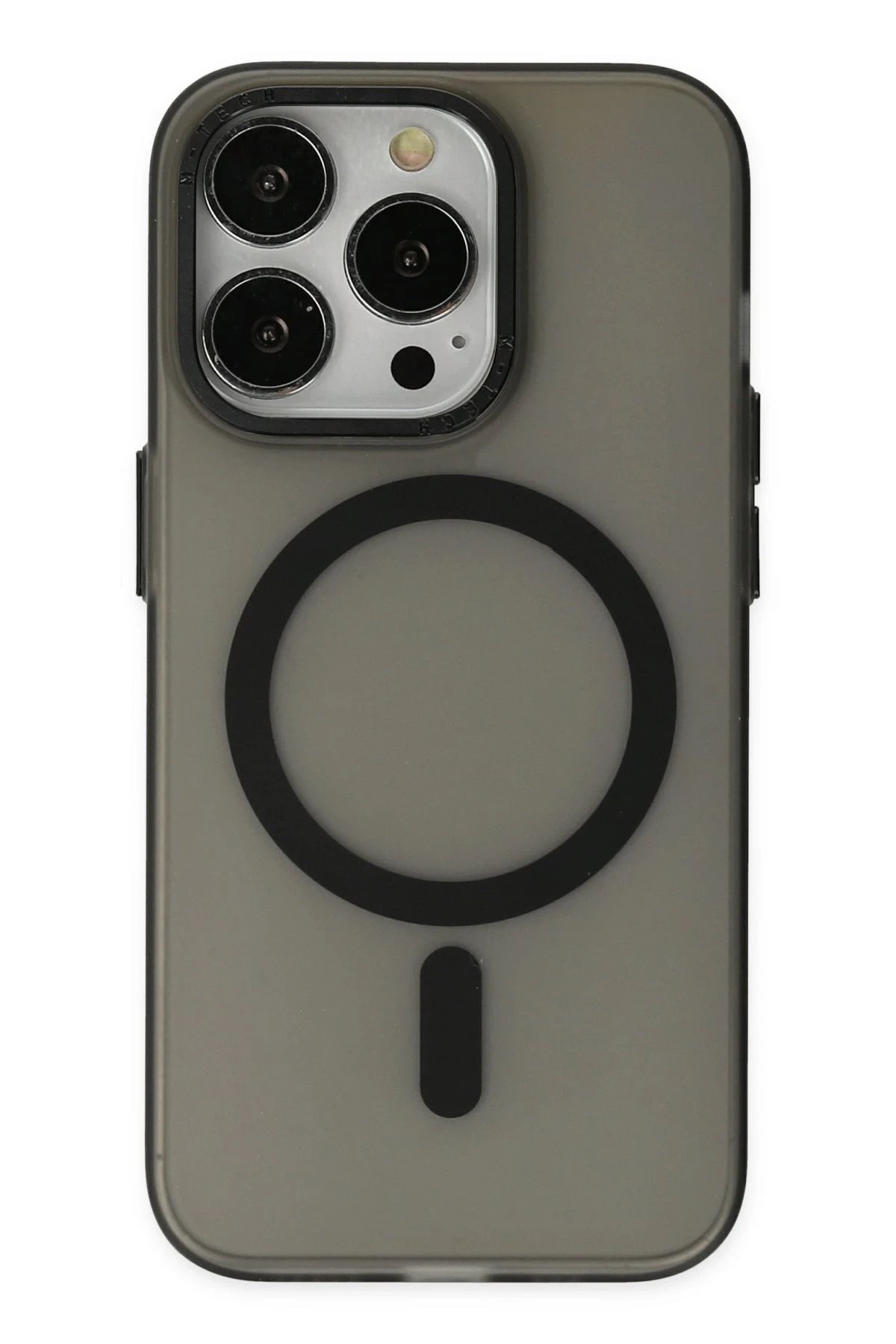 iPhone 14 Pro Kılıf Lodos Magneticsafe Mat Kapak - Siyah-(5796)