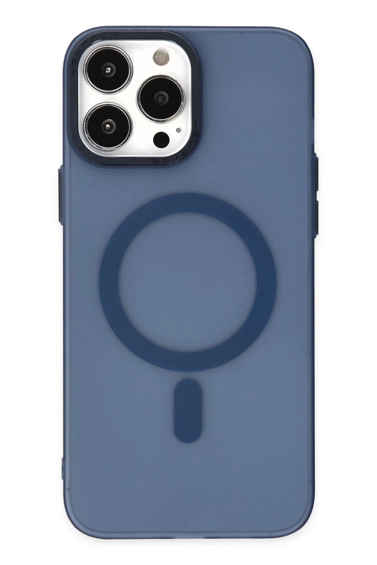 iPhone 14 Pro Kılıf Lodos Magneticsafe Mat Kapak - Mavi-(5796)