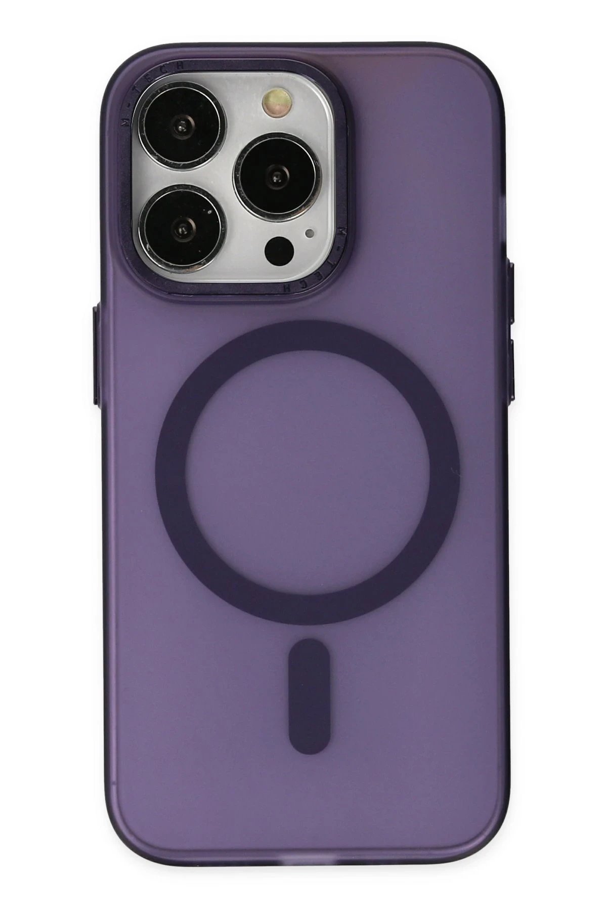 iPhone 14 Pro Kılıf Lodos Magneticsafe Mat Kapak - Mor-(5796)