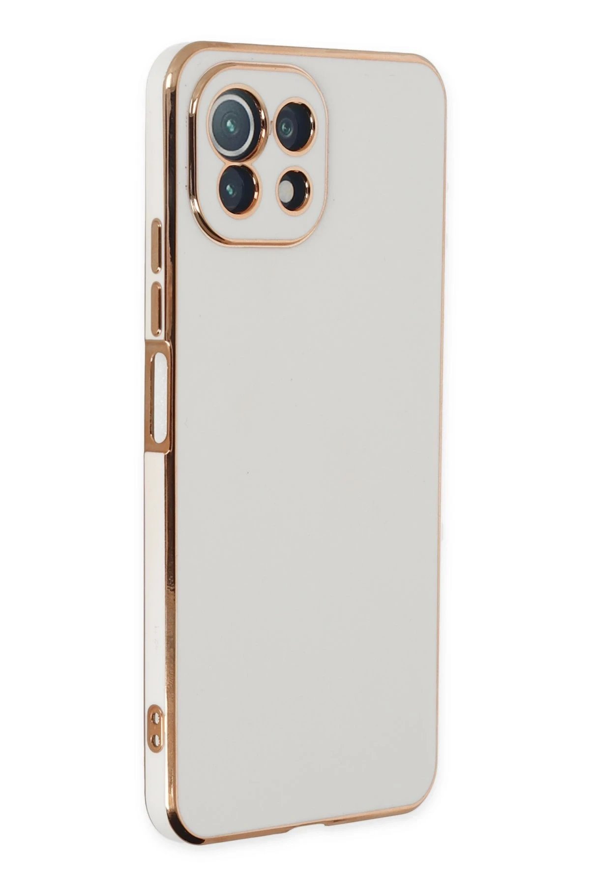 Xiaomi Mİ 11 Lite Kılıf Volet Silikon - Beyaz-(5796)