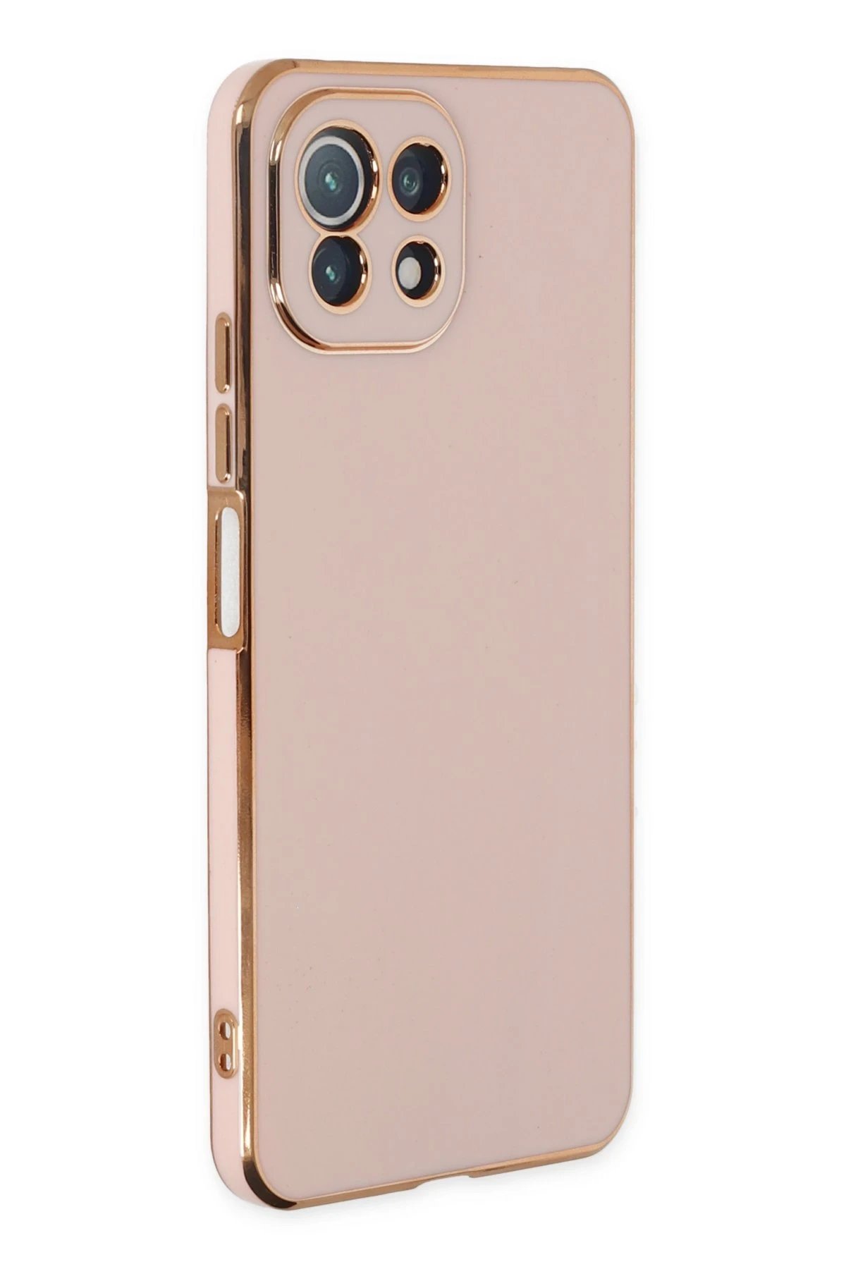 Xiaomi Mİ 11 Lite Kılıf Volet Silikon - Pembe-(5796)