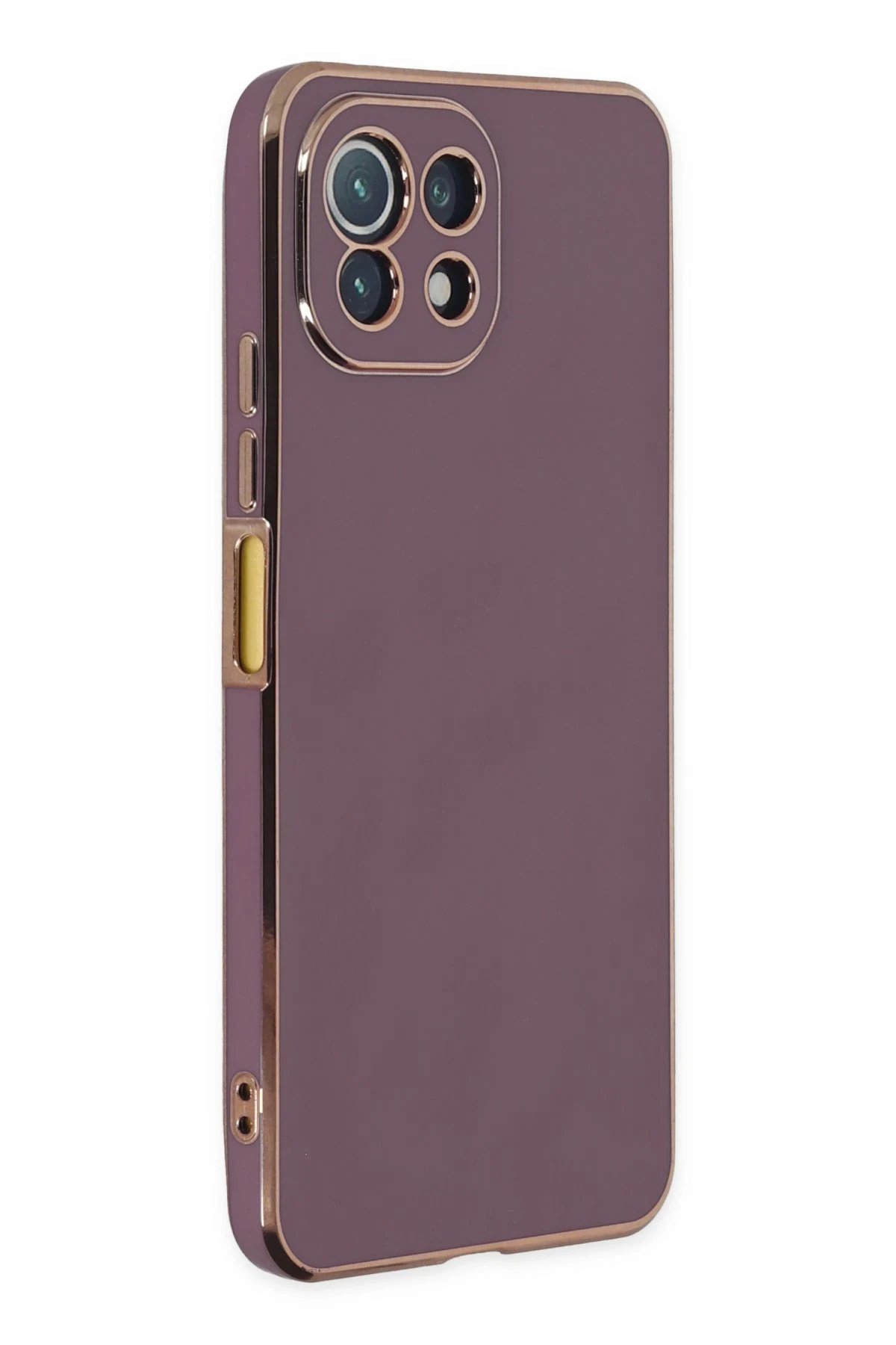 Xiaomi Mİ 11 Lite Kılıf Volet Silikon - Mor-(5796)