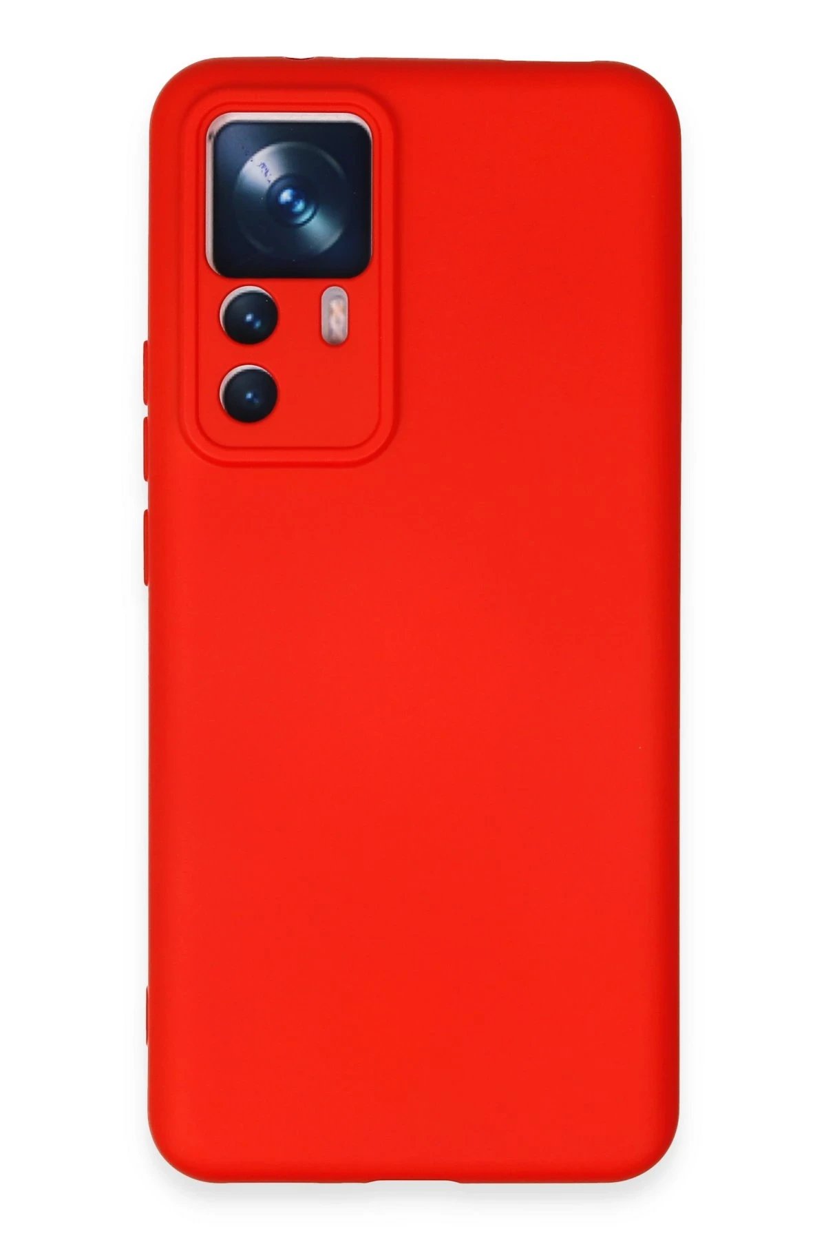 Xiaomi Mi 12T Pro Kılıf Nano içi Kadife Silikon - Kırmızı-(5796)