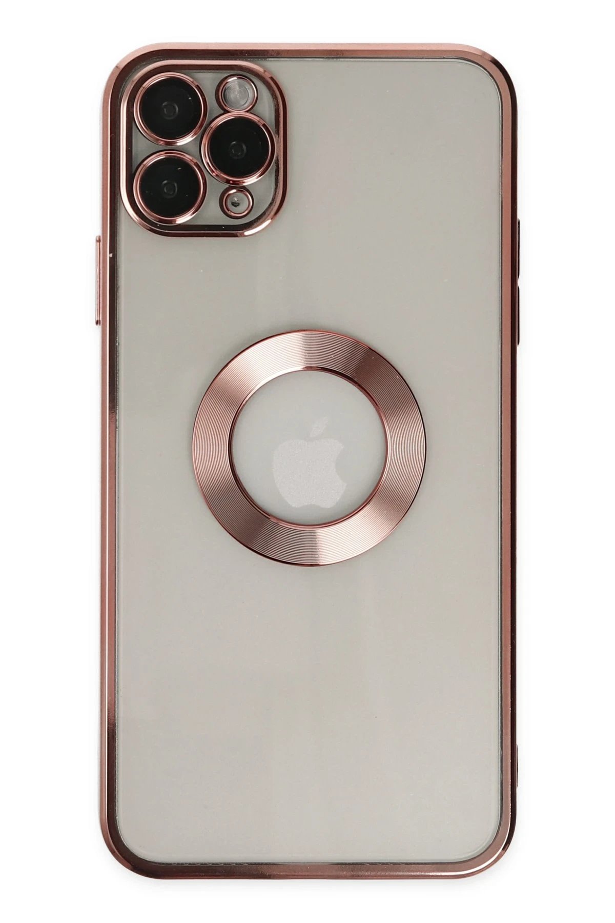 iPhone 11 Pro Kılıf Slot Silikon - Rose Gold-(5796)
