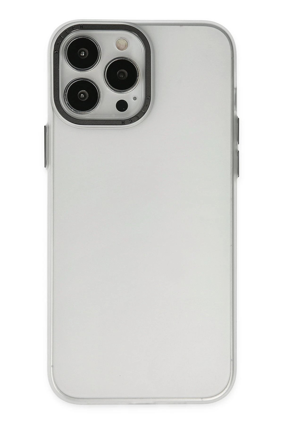 iPhone 14 Pro Max Kılıf Modos Metal Kapak - Şeffaf-(5796)