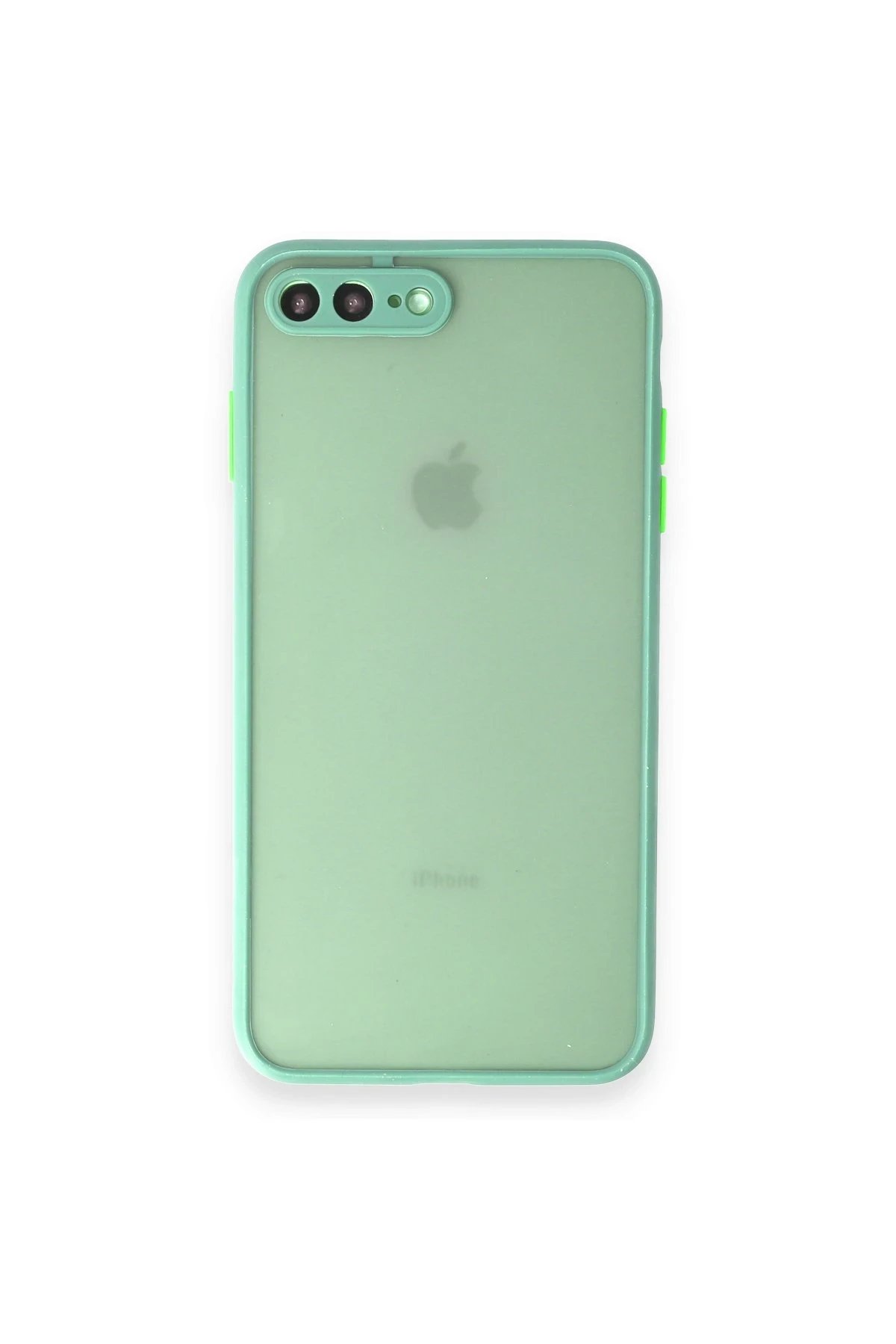 iPhone 7 Plus Kılıf Montreal Silikon Kapak - Turkuaz-(5796)