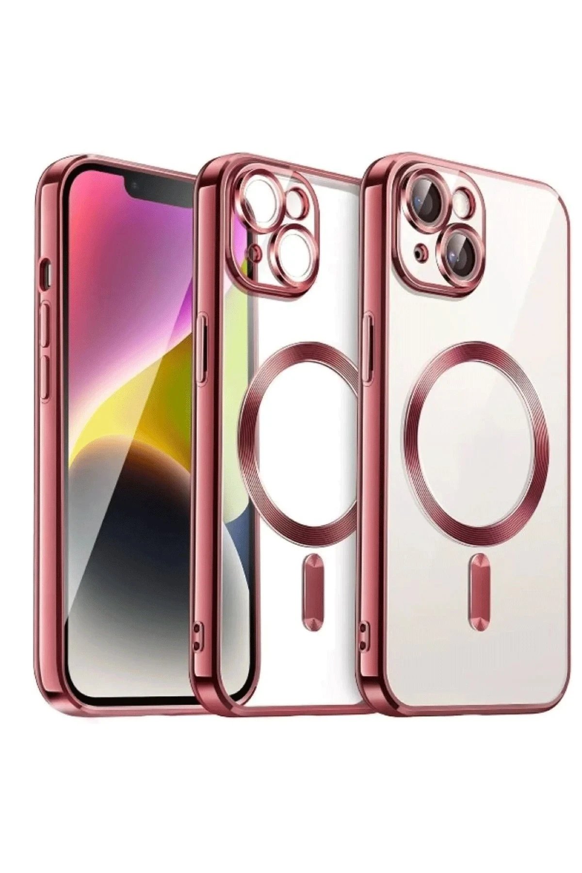 iPhone 13 Kılıf Kross Magneticsafe Kapak - Kırmızı-(5796)