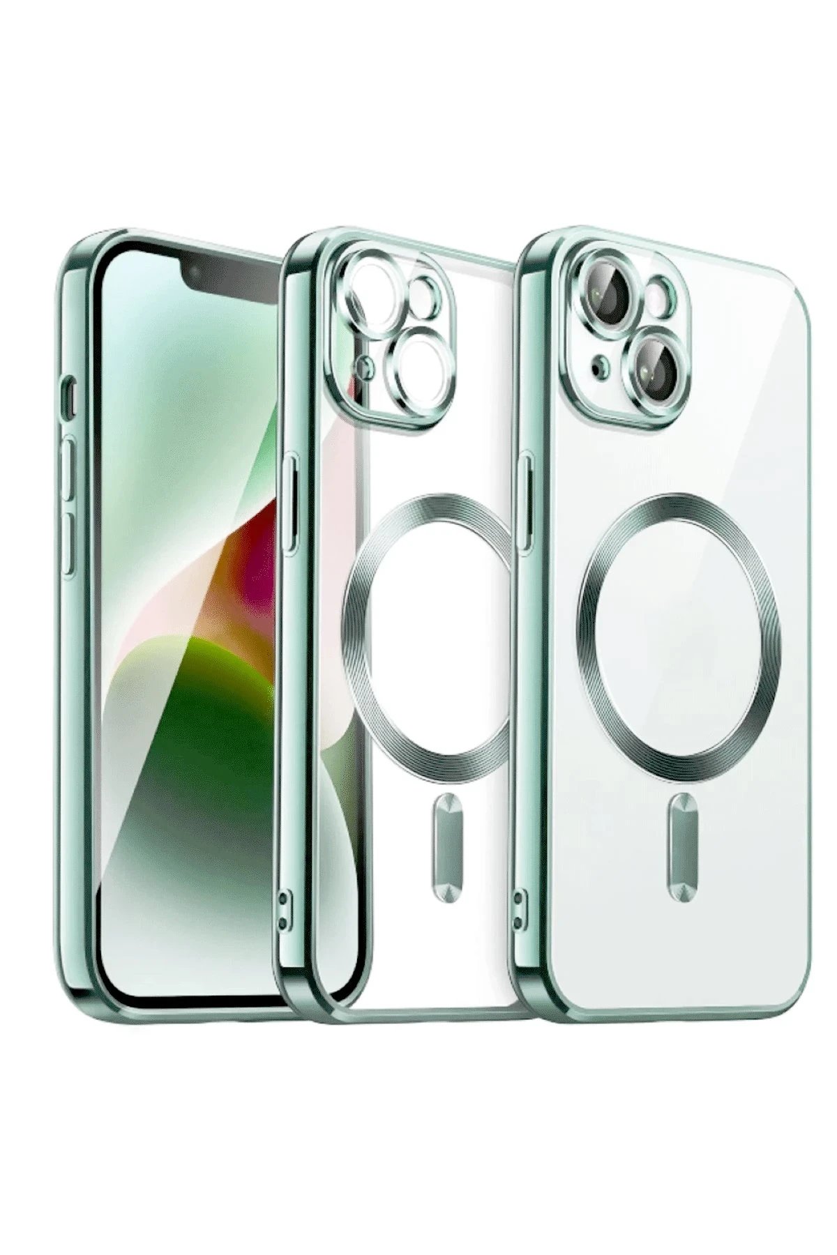 iPhone 13 Kılıf Kross Magneticsafe Kapak - Koyu Yeşil-(5796)